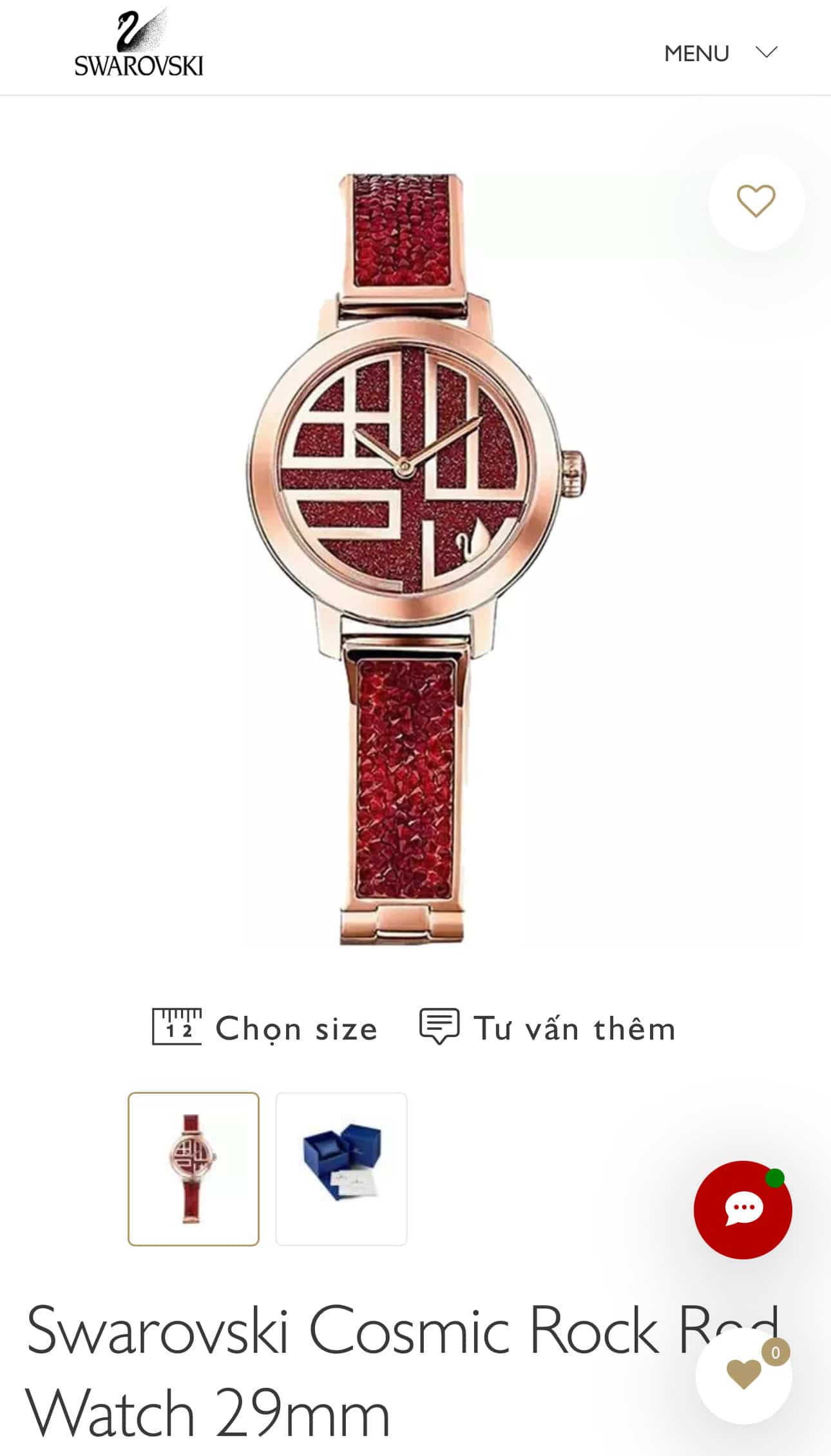 Swarovsk i Cosmic Red Premium Ladies Watch Main image