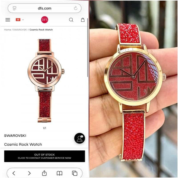 Swarovsk i Cosmic Red Premium Ladies Watch