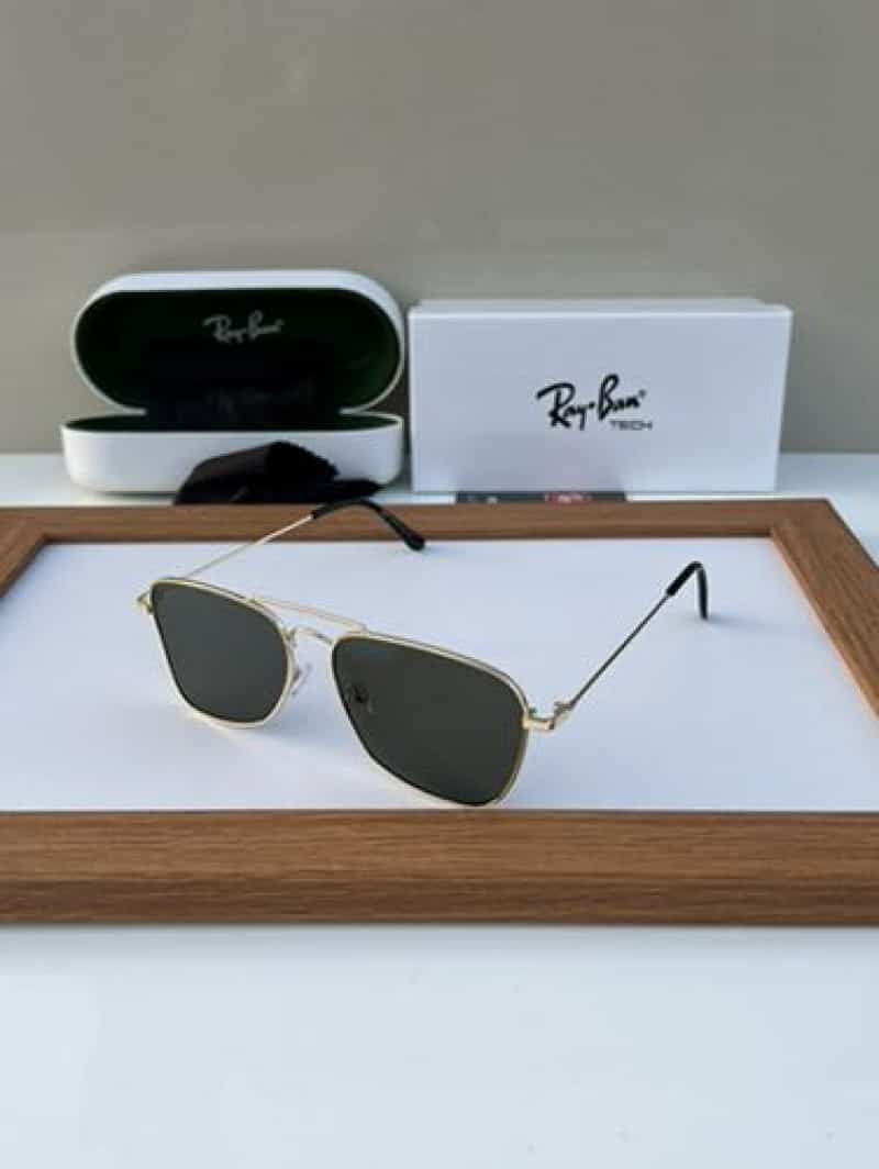 rayban reverse metal gold green Main image