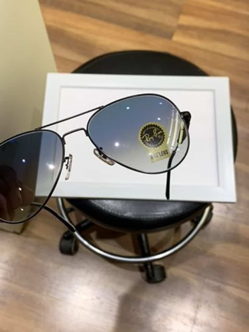 rayban 3517 black blue