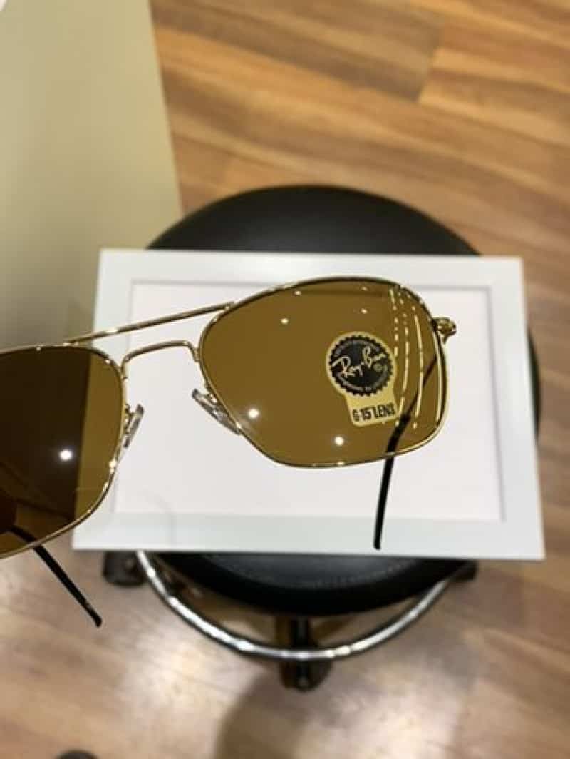 rayban 3136 gold brown