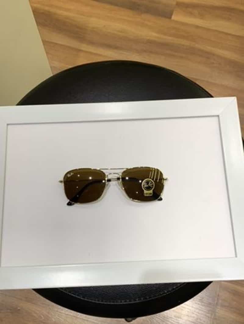 rayban 3136 gold brown