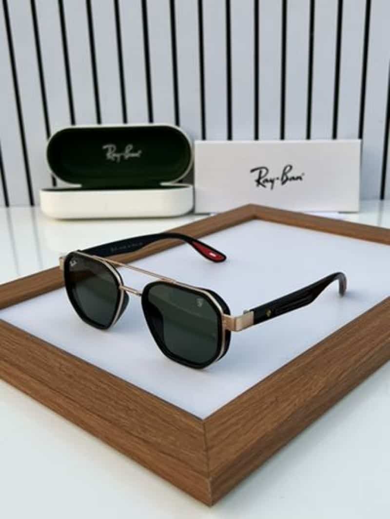 rayban 3160 gold green Main image