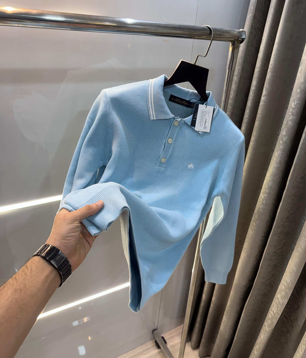 Brooks Brother Sky Blue Premium Knitted Pull Over