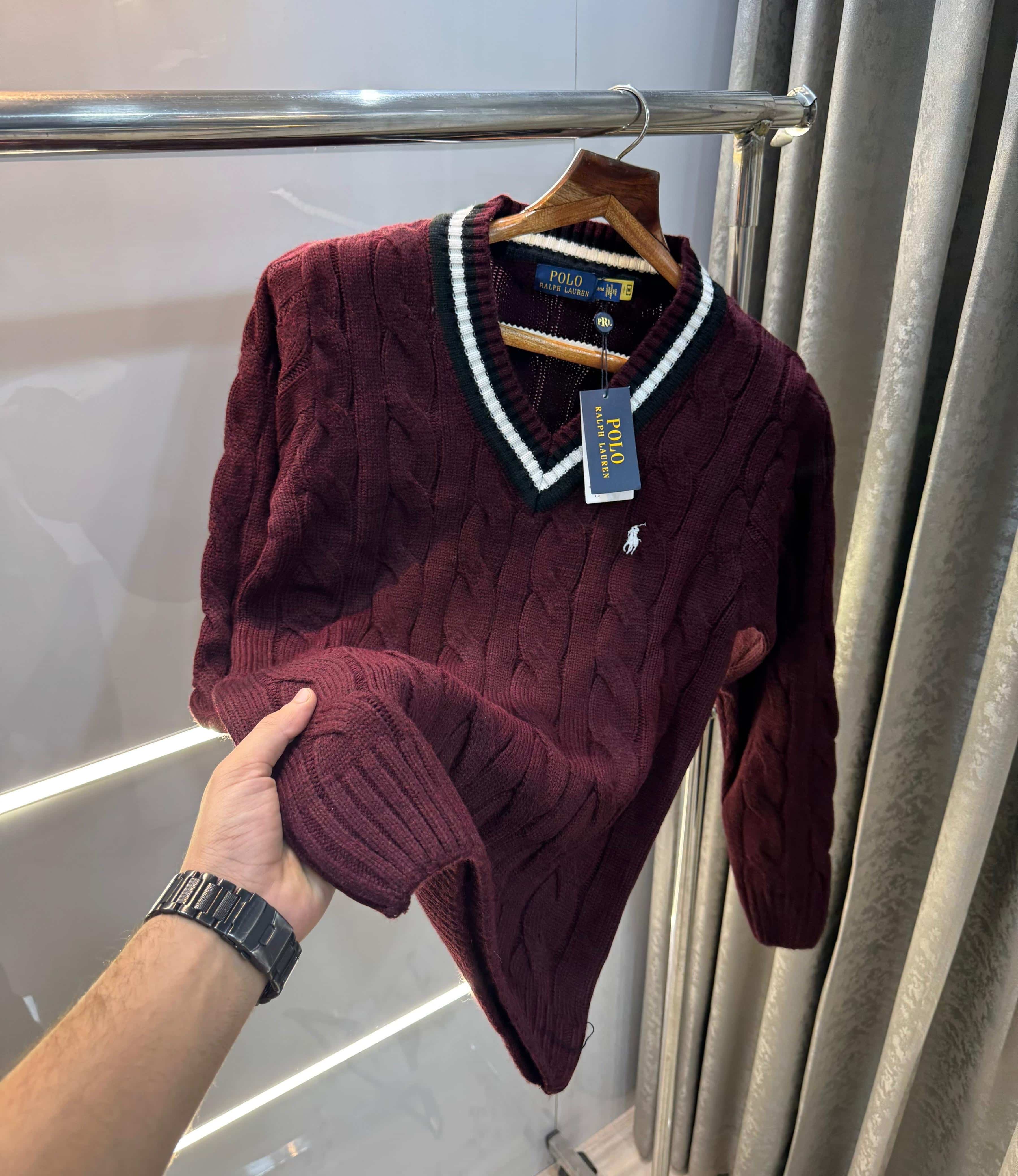 Ralph Laure n Wine Imported Knitted Pull Over Main image