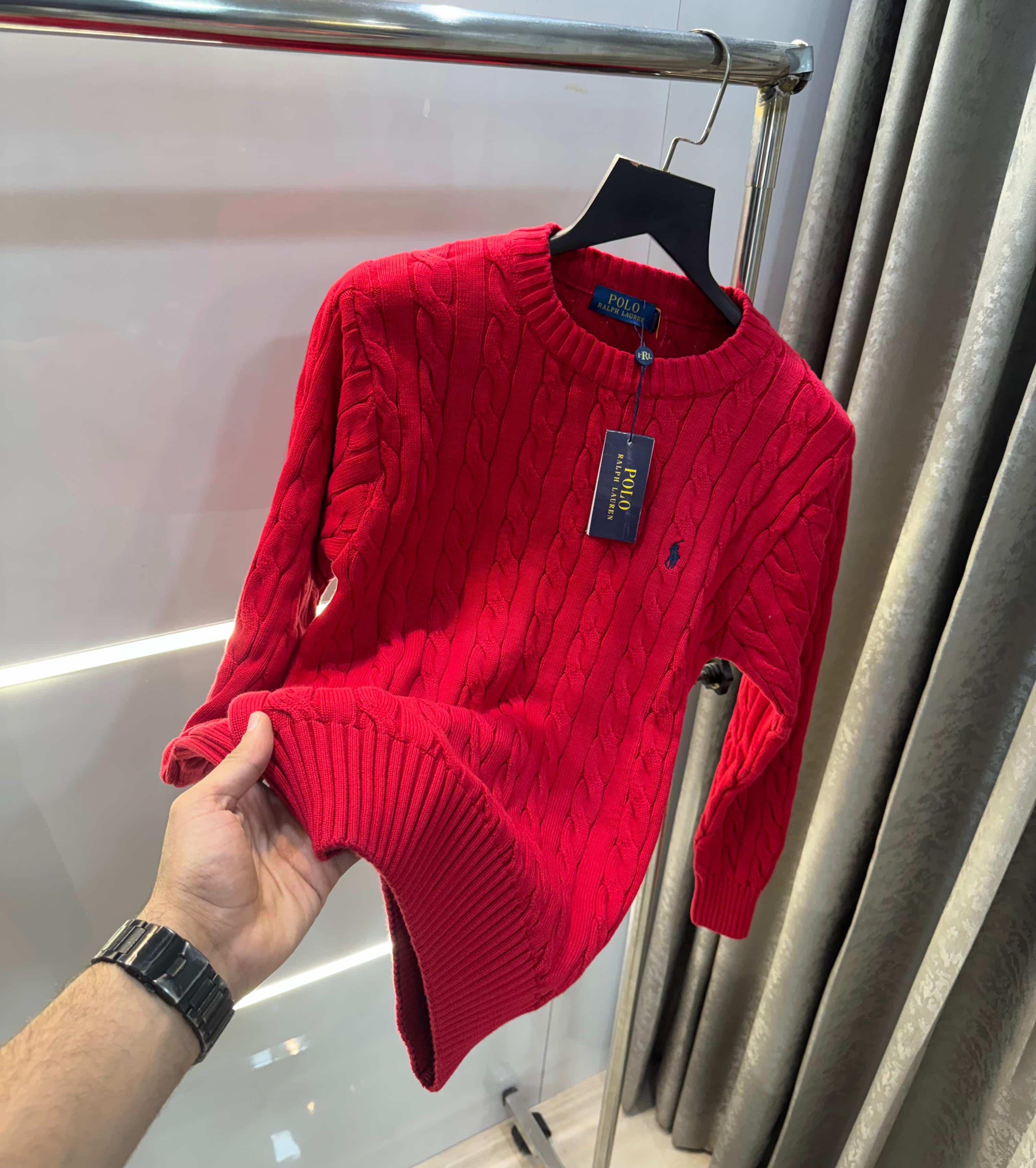 Ralph Laure n red  Imported Knitted Pull Over Main image