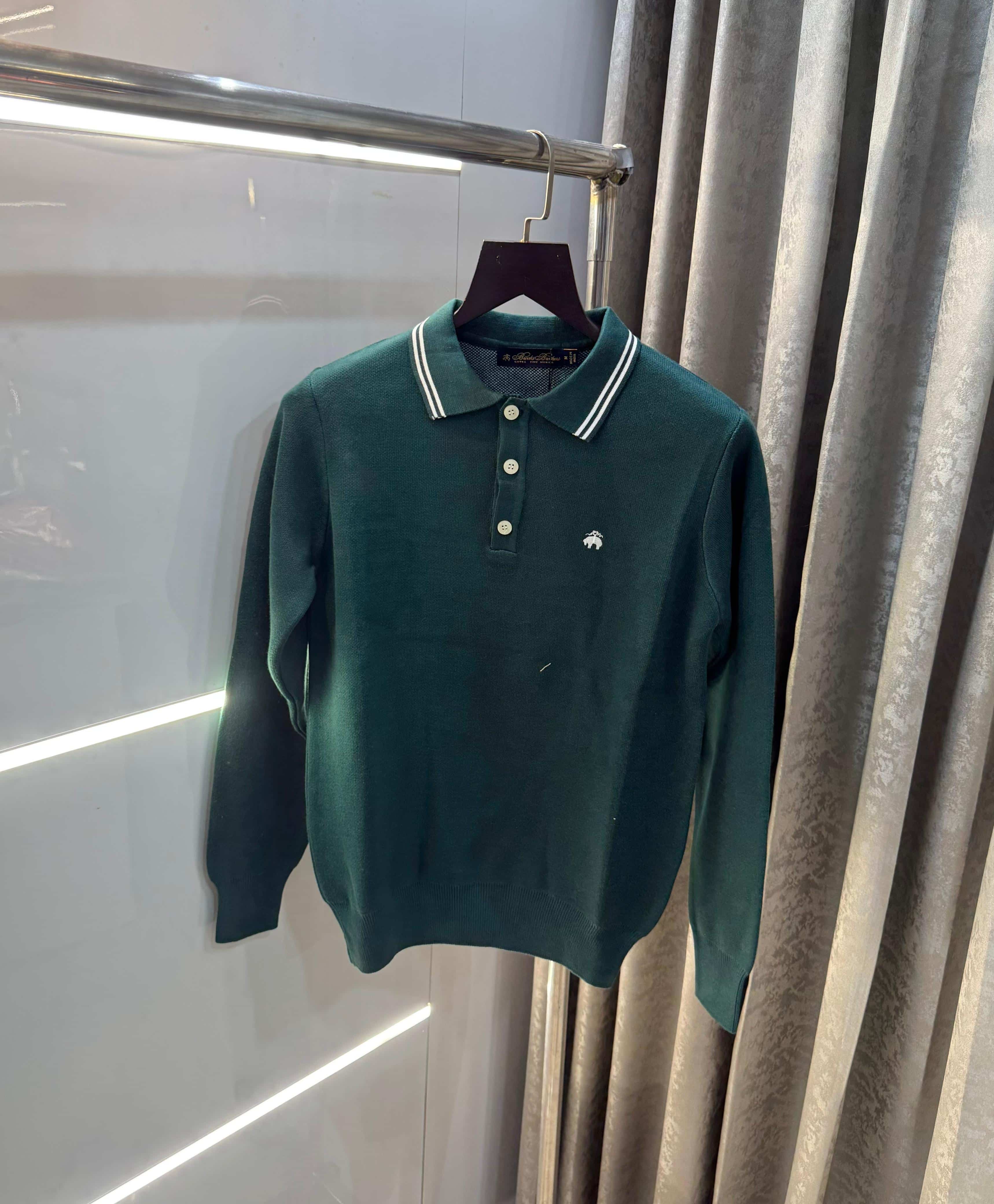 Brooks Brother Bottle Green Premium Knitted Pull Over Secondary image