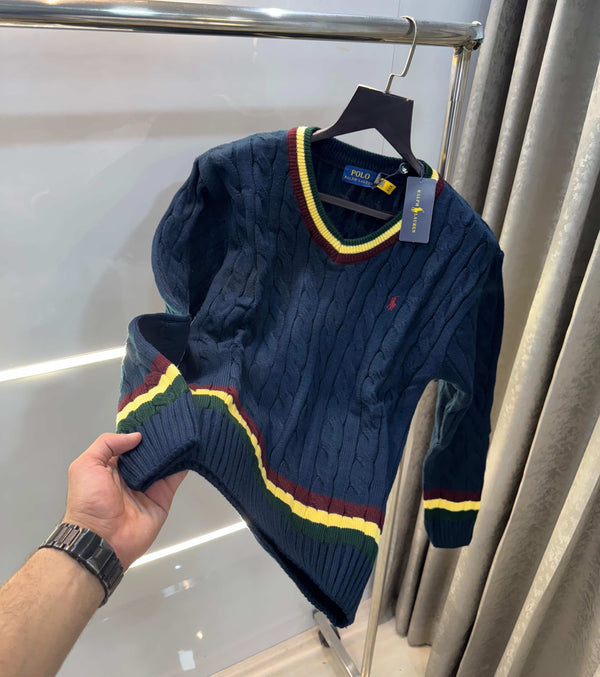 Ralph Laure n navy blue Print Premium Sweatshirt