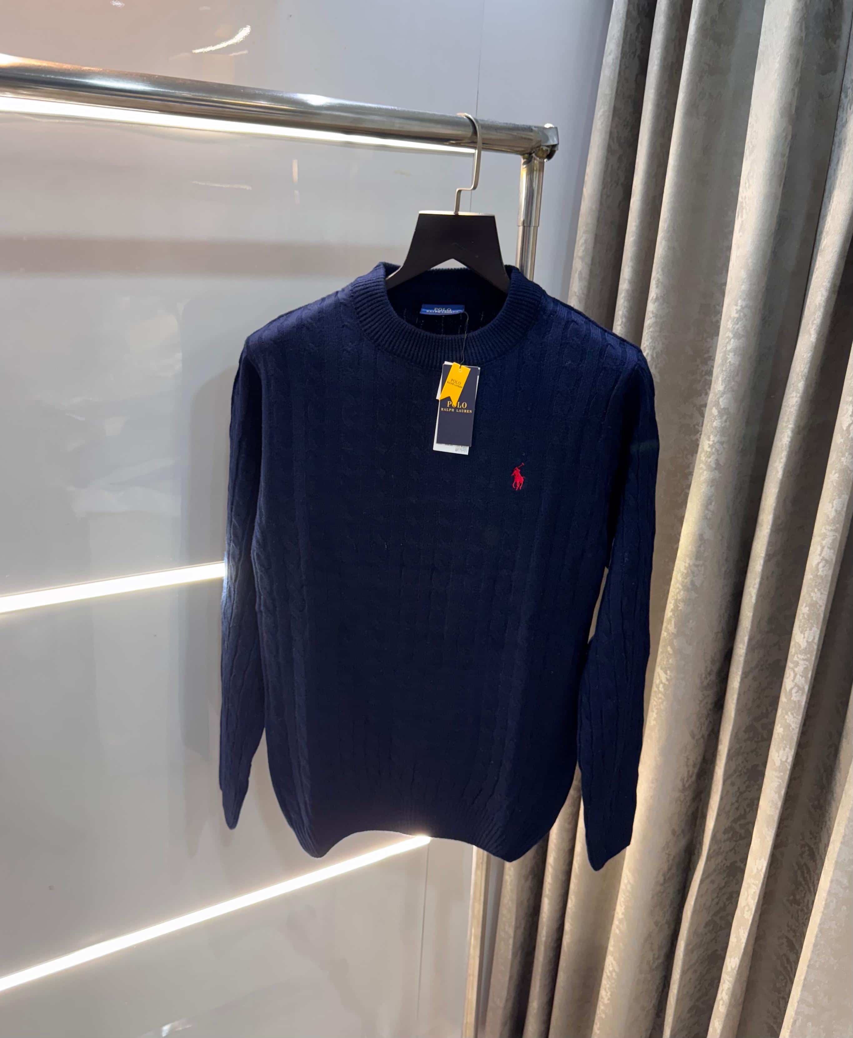 Ralph Laure n navy blue Print Premium Sweatshirt