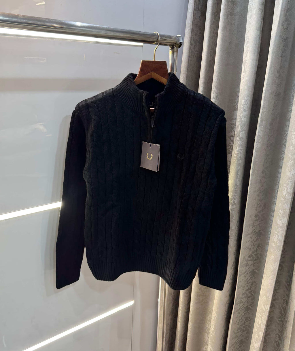 Fredperry Black Knitted Premium Pull Over