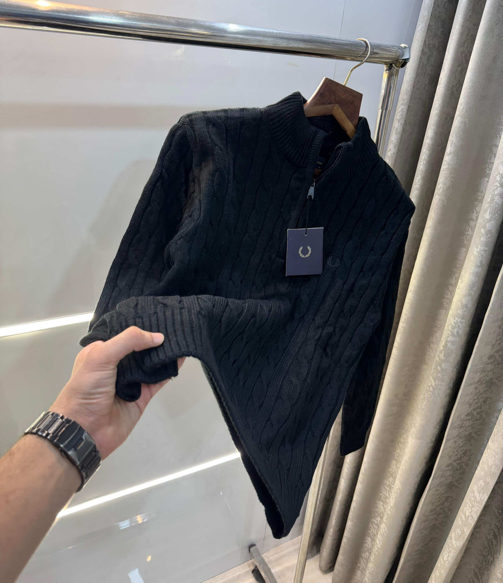 Fredperry Black Knitted Premium Pull Over