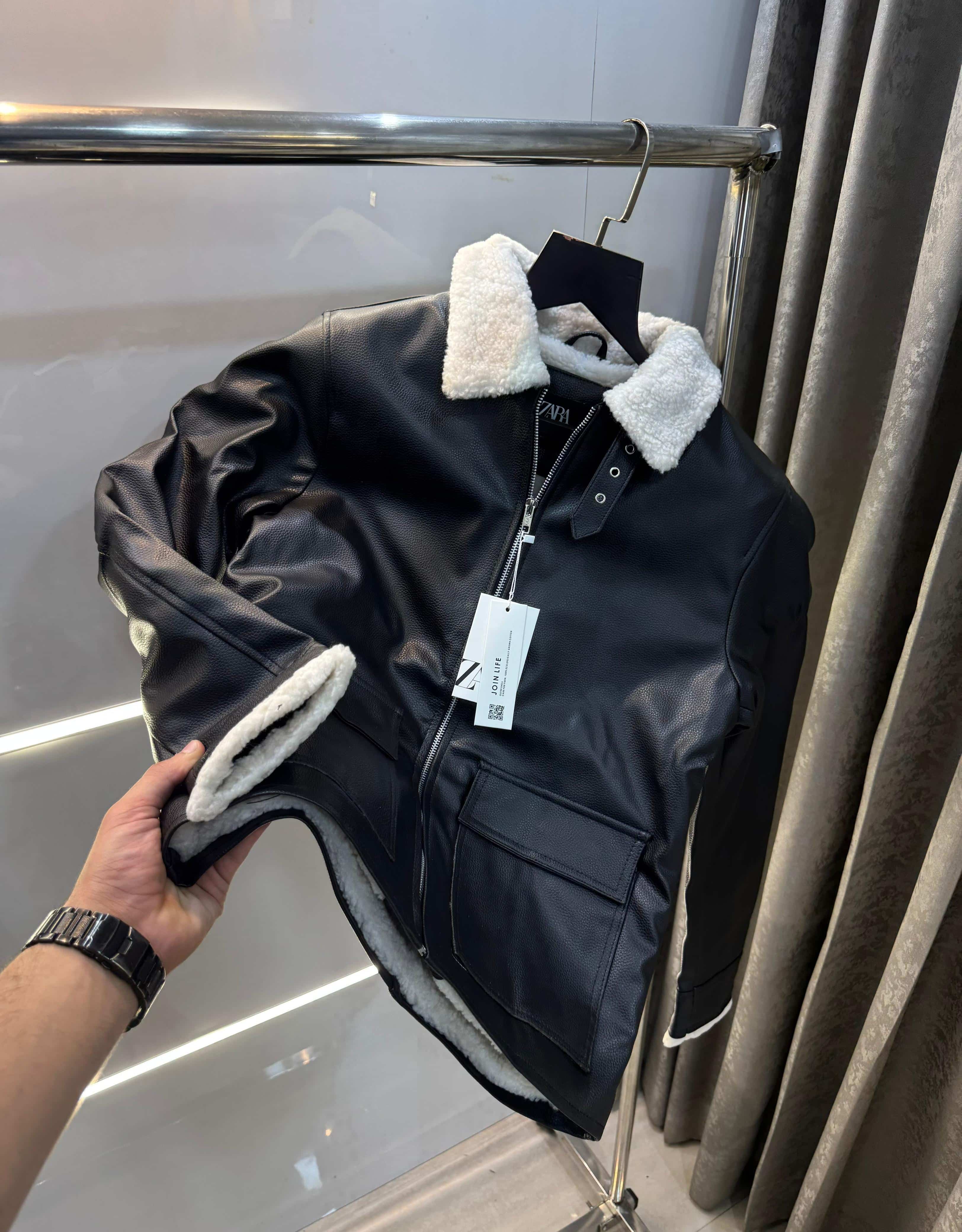 Zar a Black Celebrity Premium Heavy Leather Jacket Main image