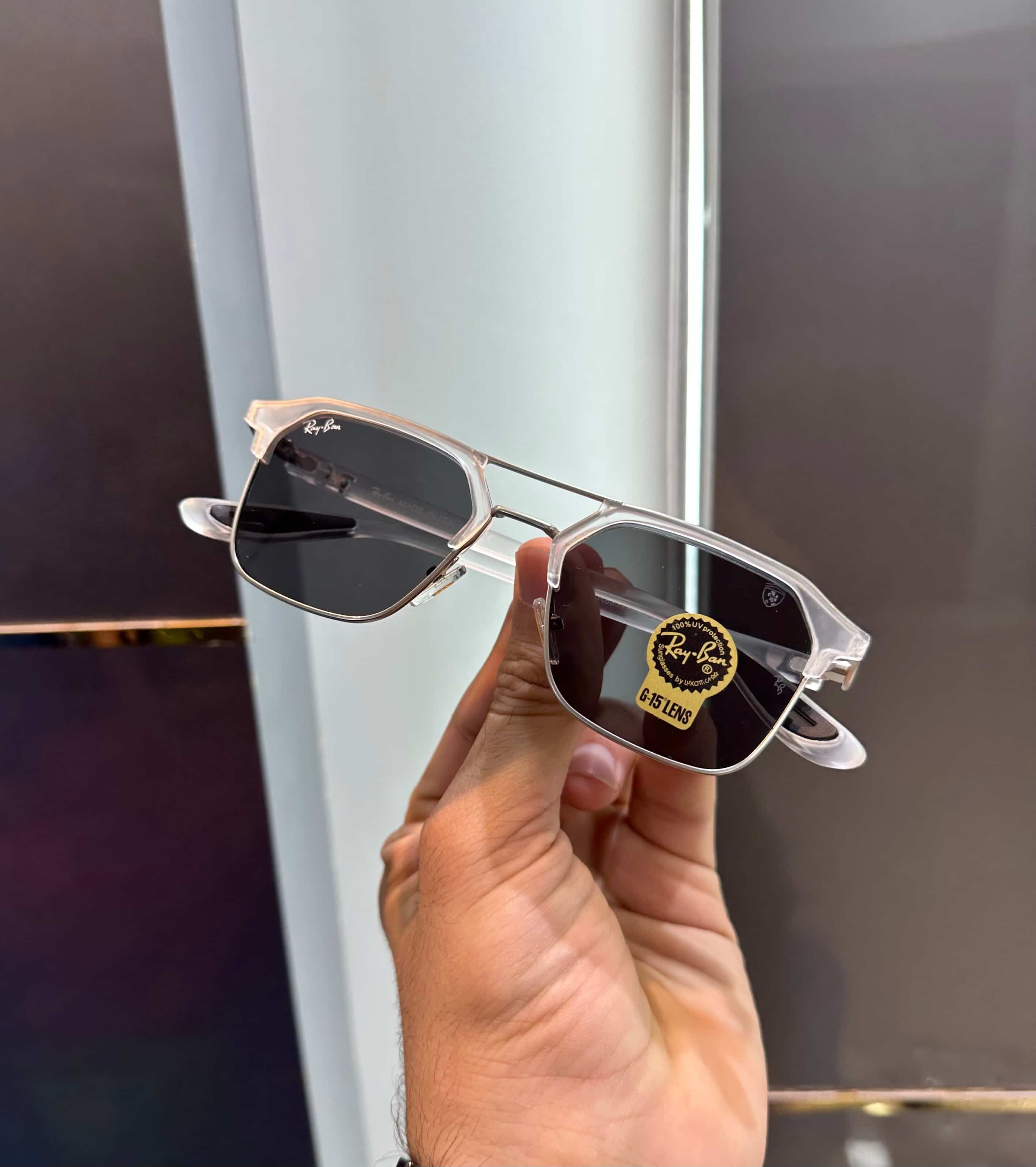 Ray  Ban White With Black Premium Shade 8249 Secondary image