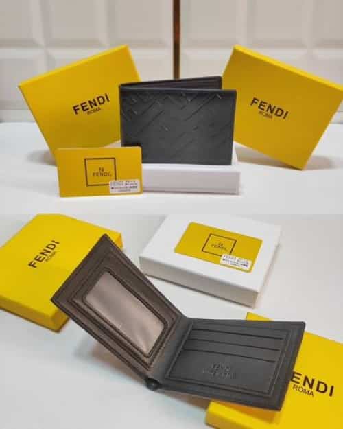 FEND I EMBO55ED PREMIUM QUALITY IMPORTED WALLET WITH OG BOX N ACCESSORIES FN-101