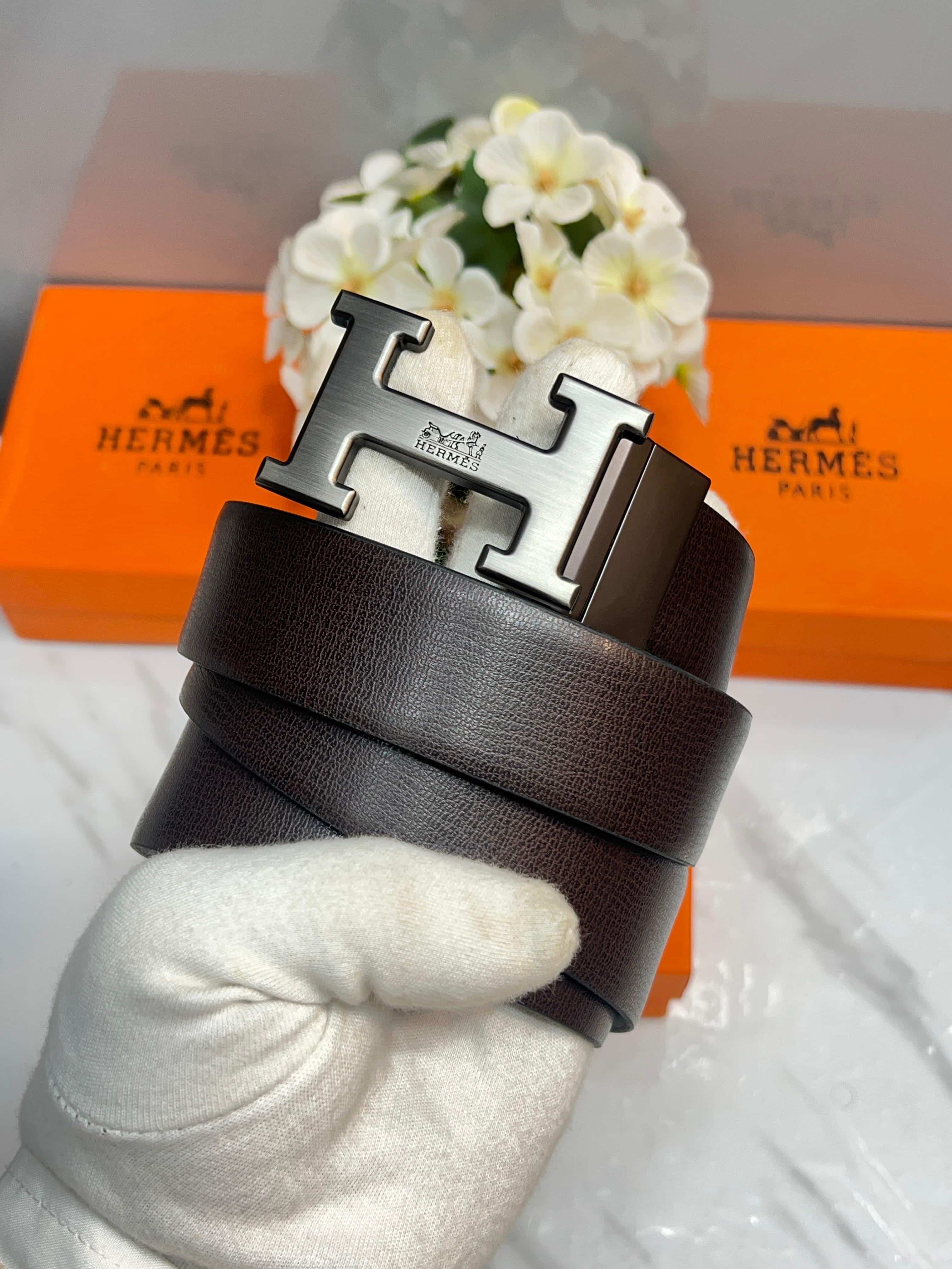 HERMES PREMIUM QUALITY IMPORTED REVERSIBLE BELT WITH OG BO-X H-402