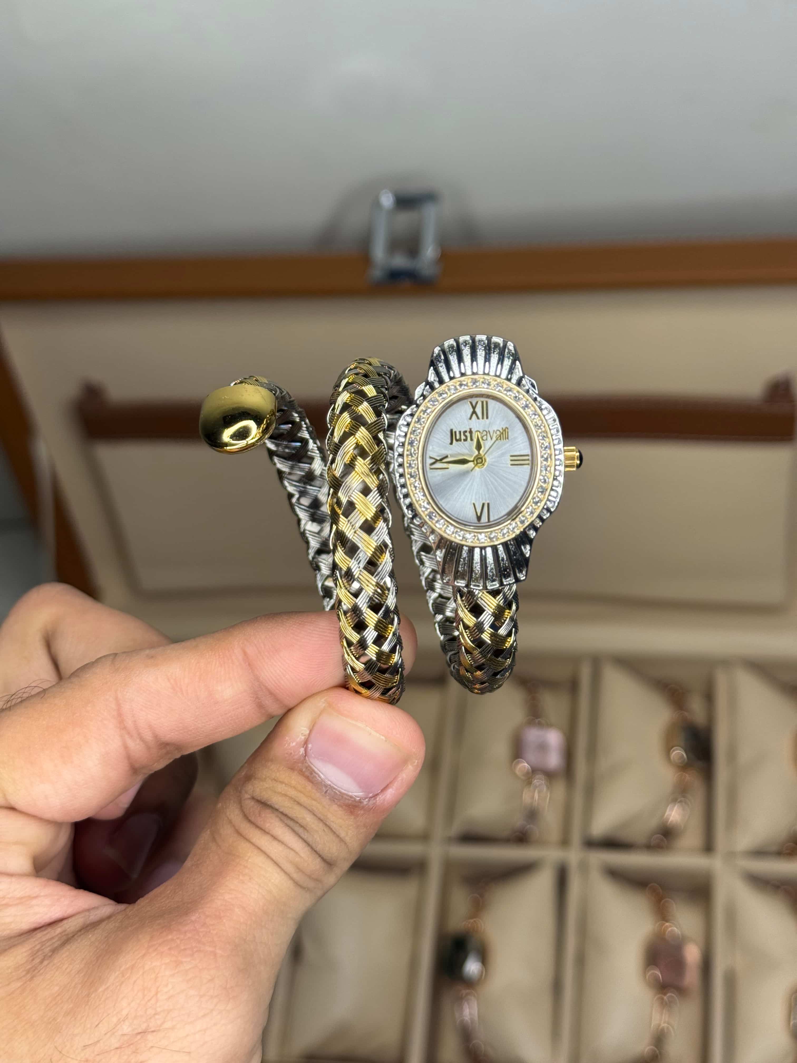 Just Cavalli Twined Dual Tone With White Dial Premium Ladies Watch Main image