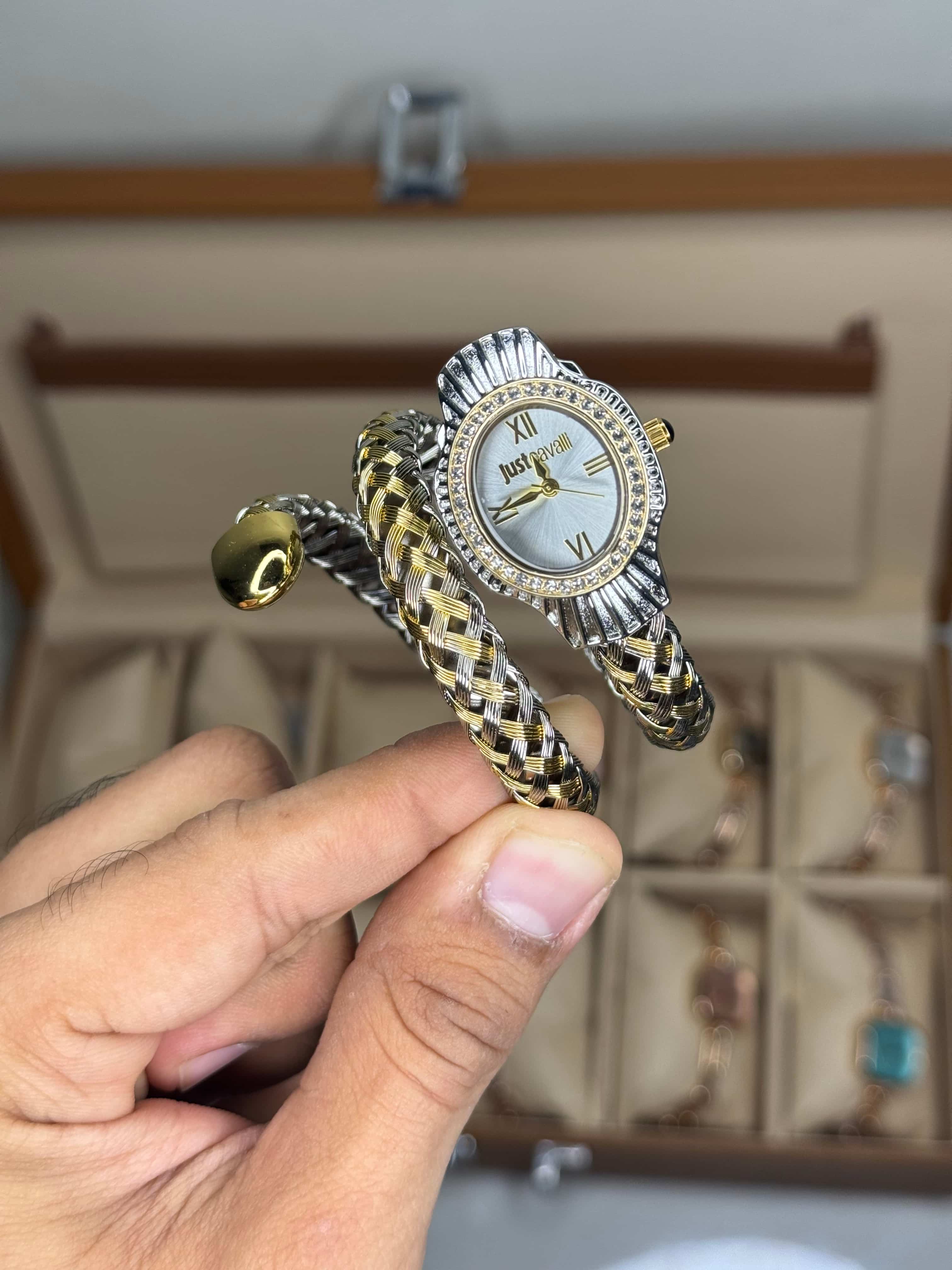 Just Cavalli Twined Dual Tone With White Dial Premium Ladies Watch Secondary image