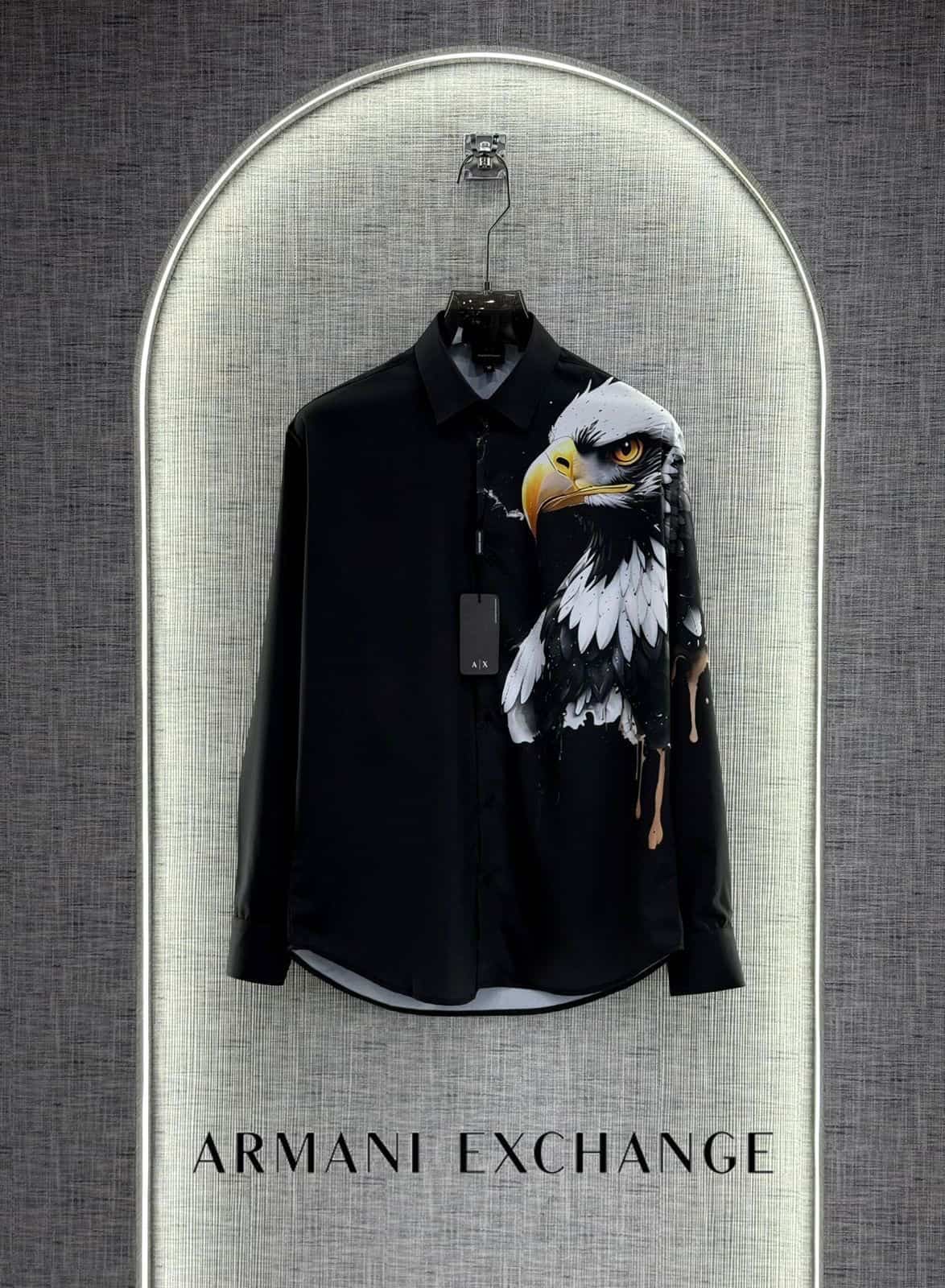 Arman i Exchange Black Eagle Print Imported Shirt Main image