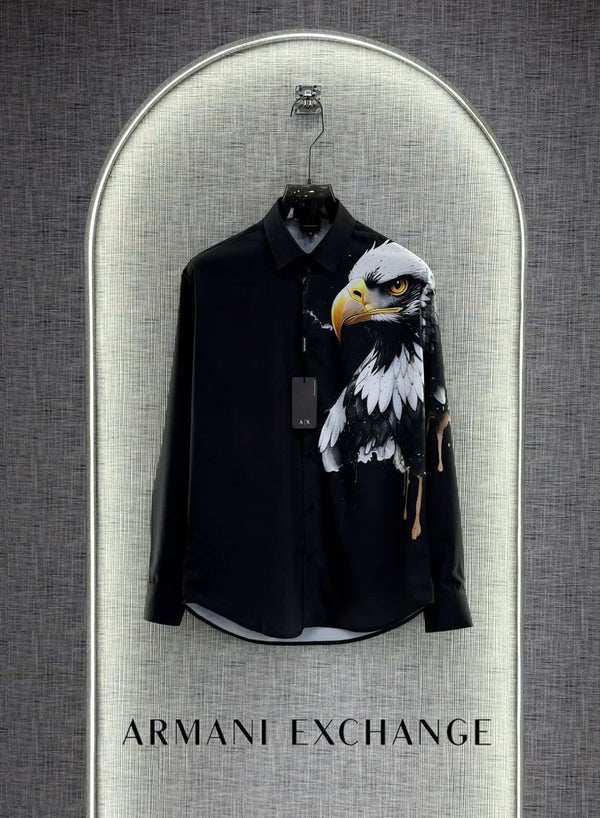 Arman i Exchange Black Eagle Print Imported Shirt