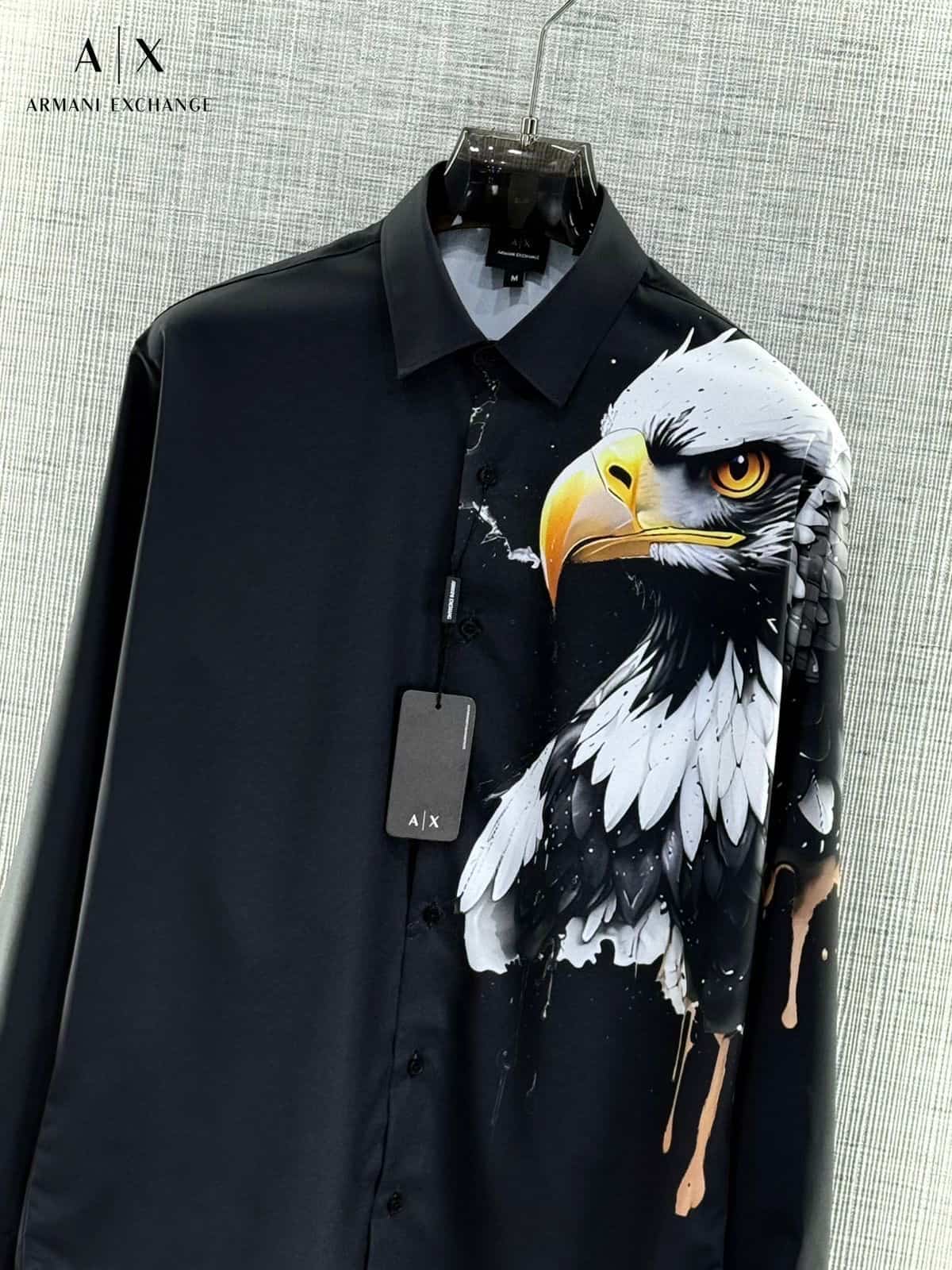 Arman i Exchange Black Eagle Print Imported Shirt