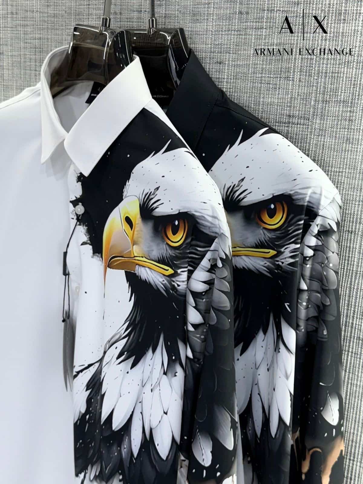 Arman i Exchange Black Eagle Print Imported Shirt