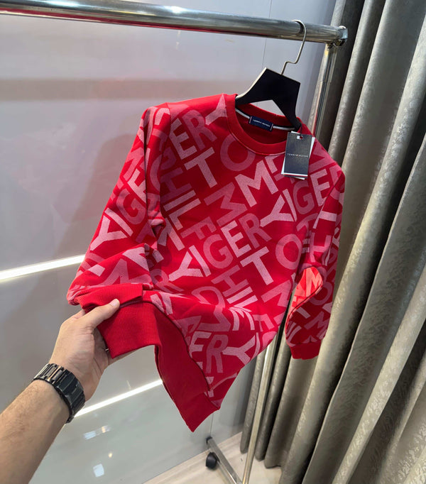 Tomm y Hilfiger red  Premium Sweatshirt