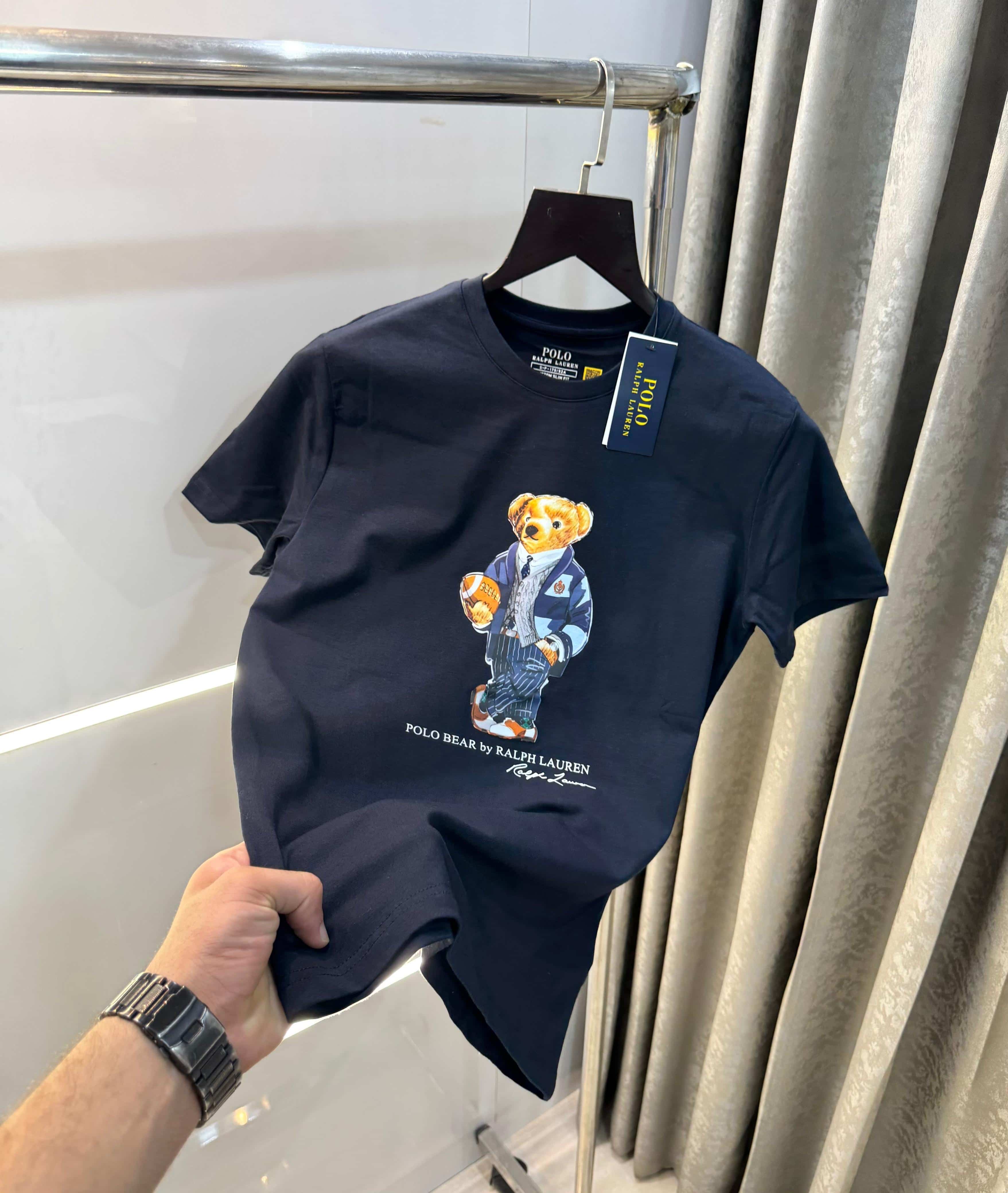 Ralph Laure n Navy Blue New Teddy Logo Premium T-Shirt Main image