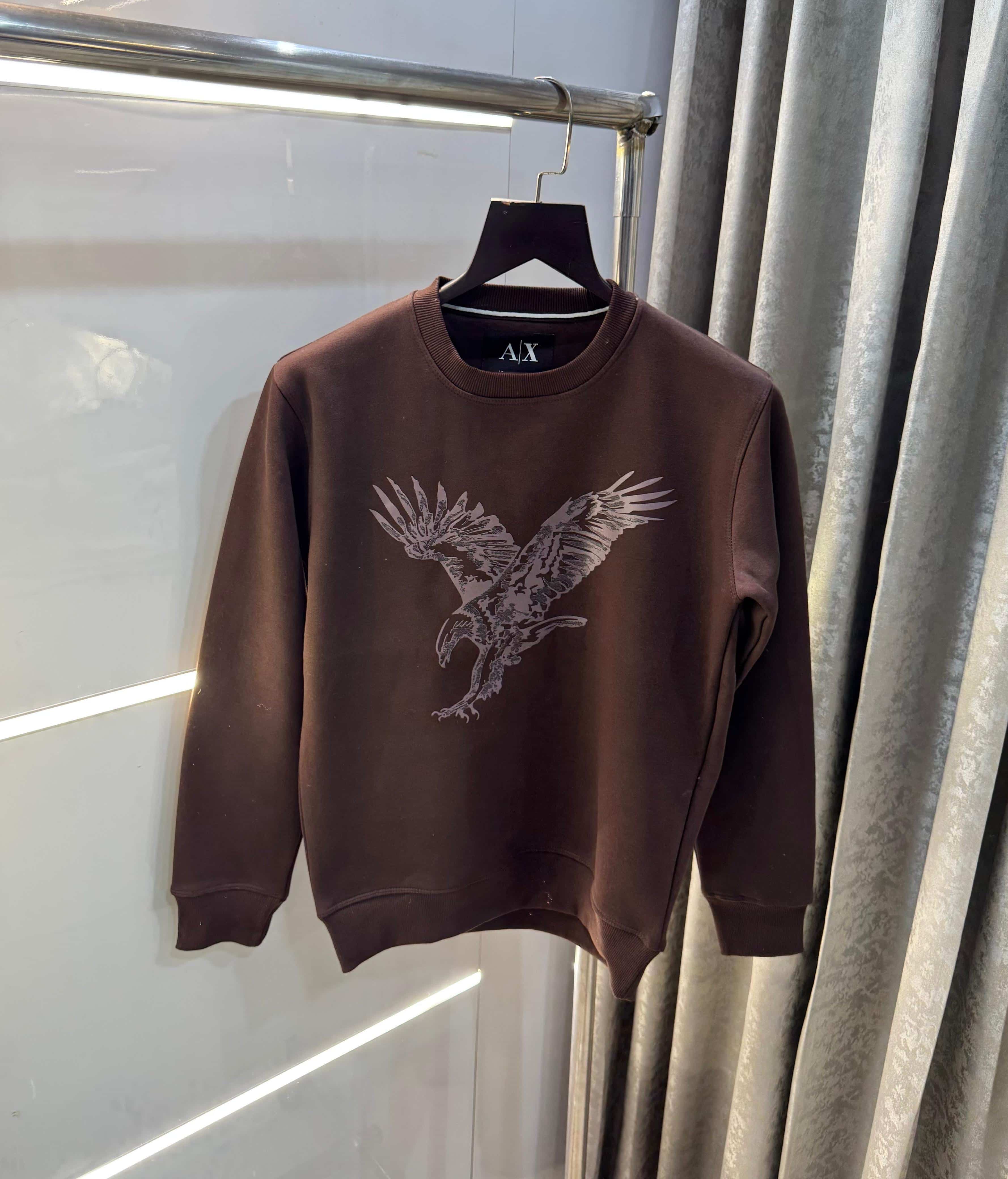 Arman i E-Xchange Brown Logo Print Premium Sweatshirt Secondary image