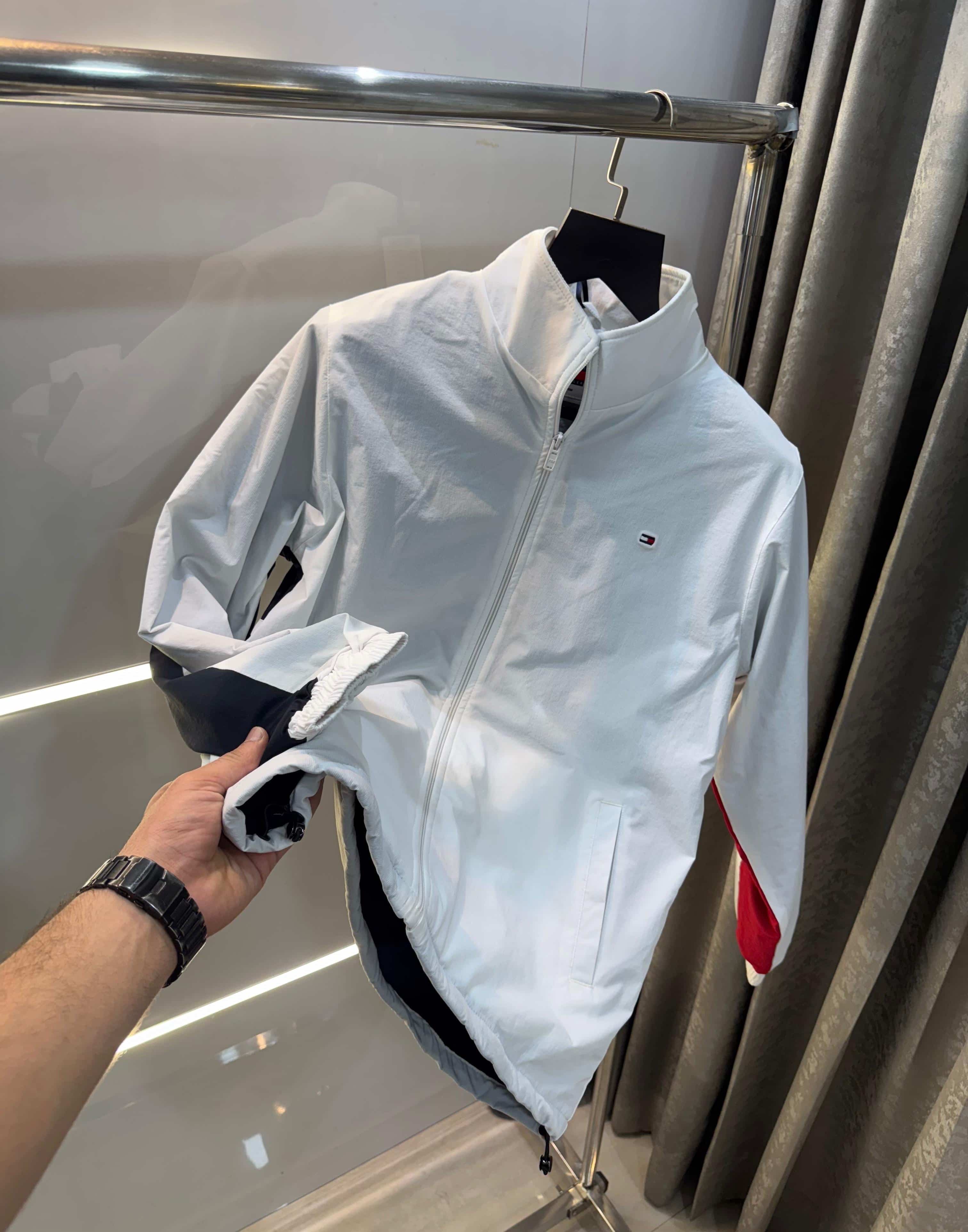 Tomm y Hilfiger White Imported Premium Bomber Jacket Secondary image