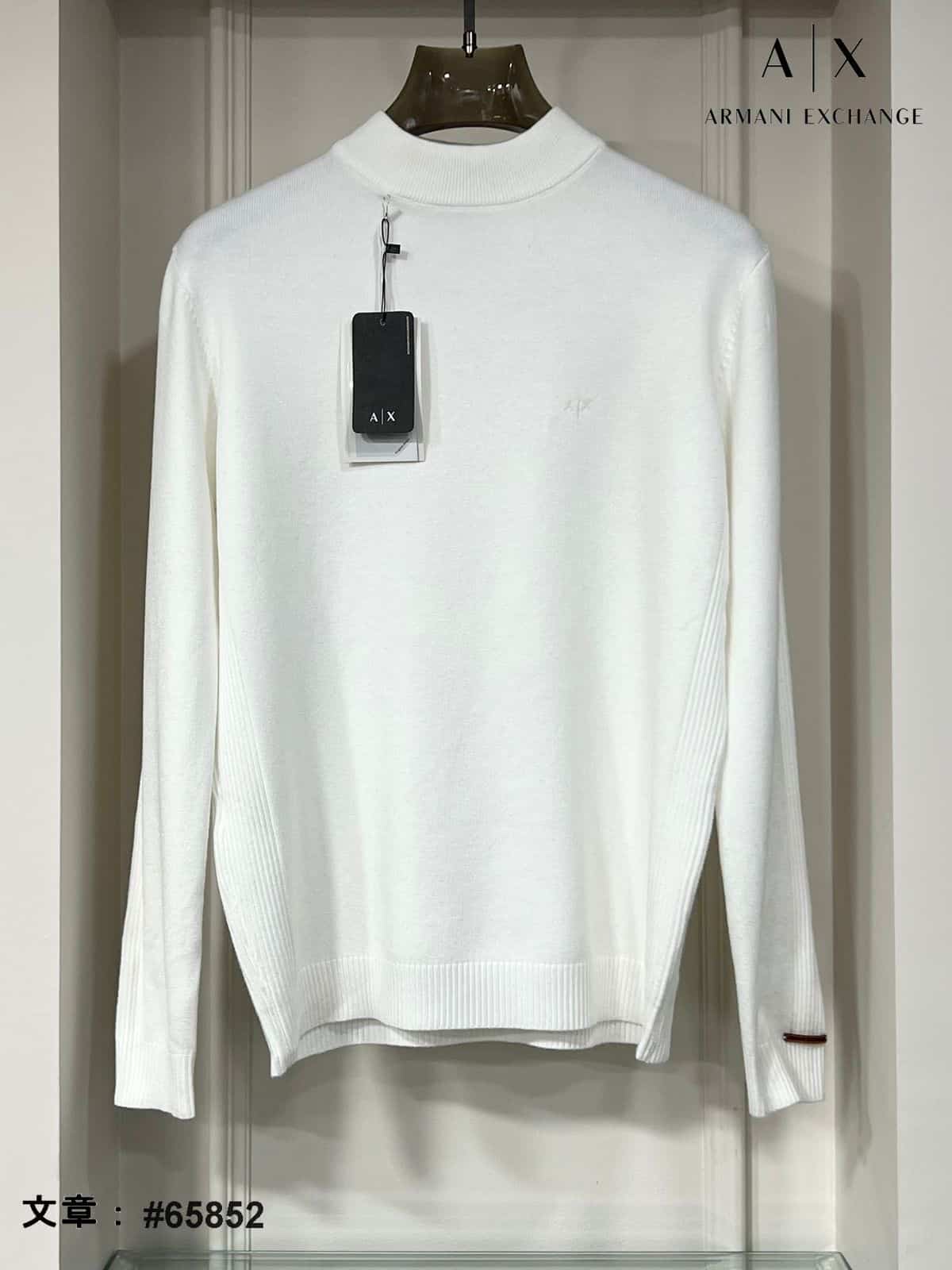 Arman i E_-_·X!change White high neck Embroidery Logo Imported Premium Sweatshirt Main image