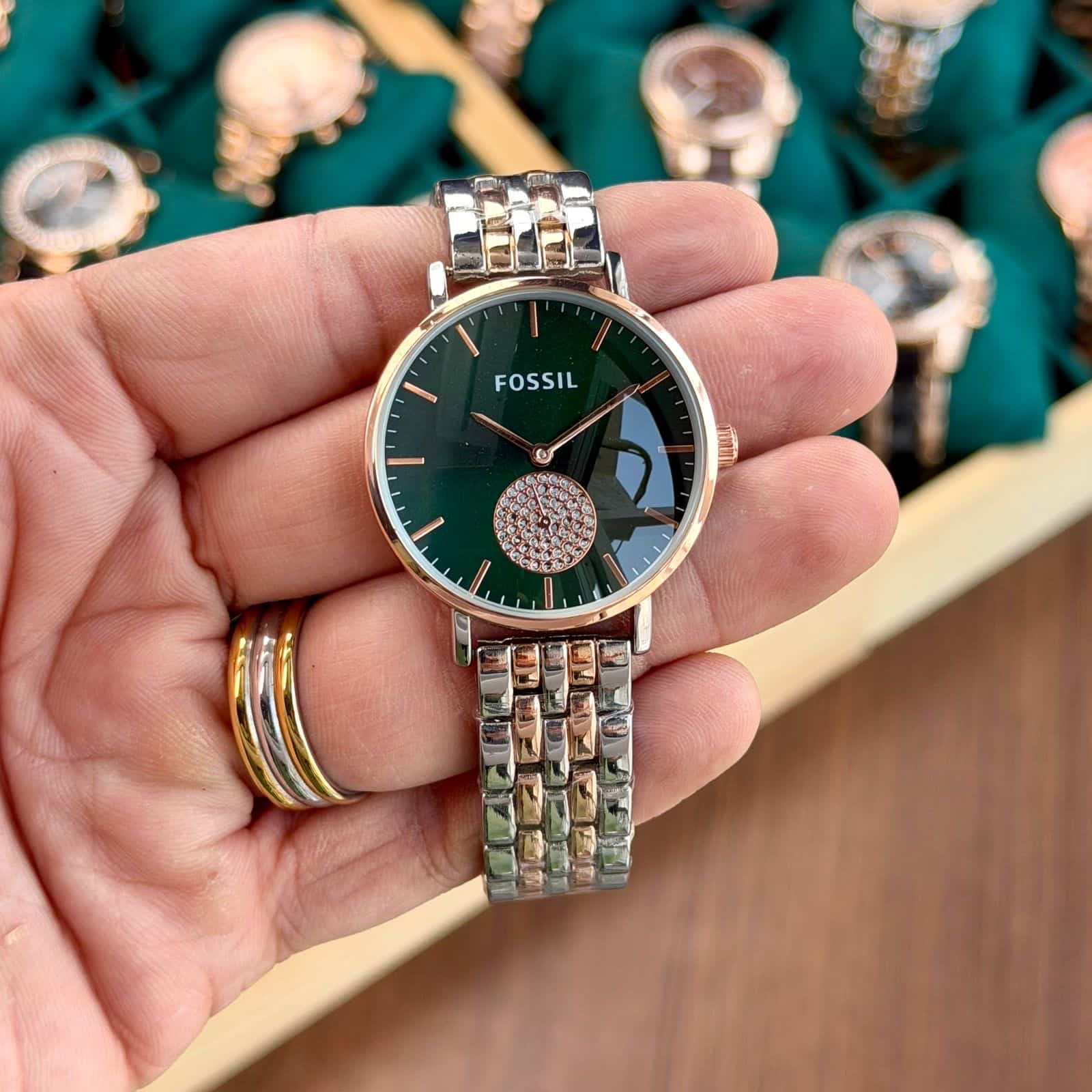 FOSSIL_LADIES_ROSE-TT-GREEN Main image