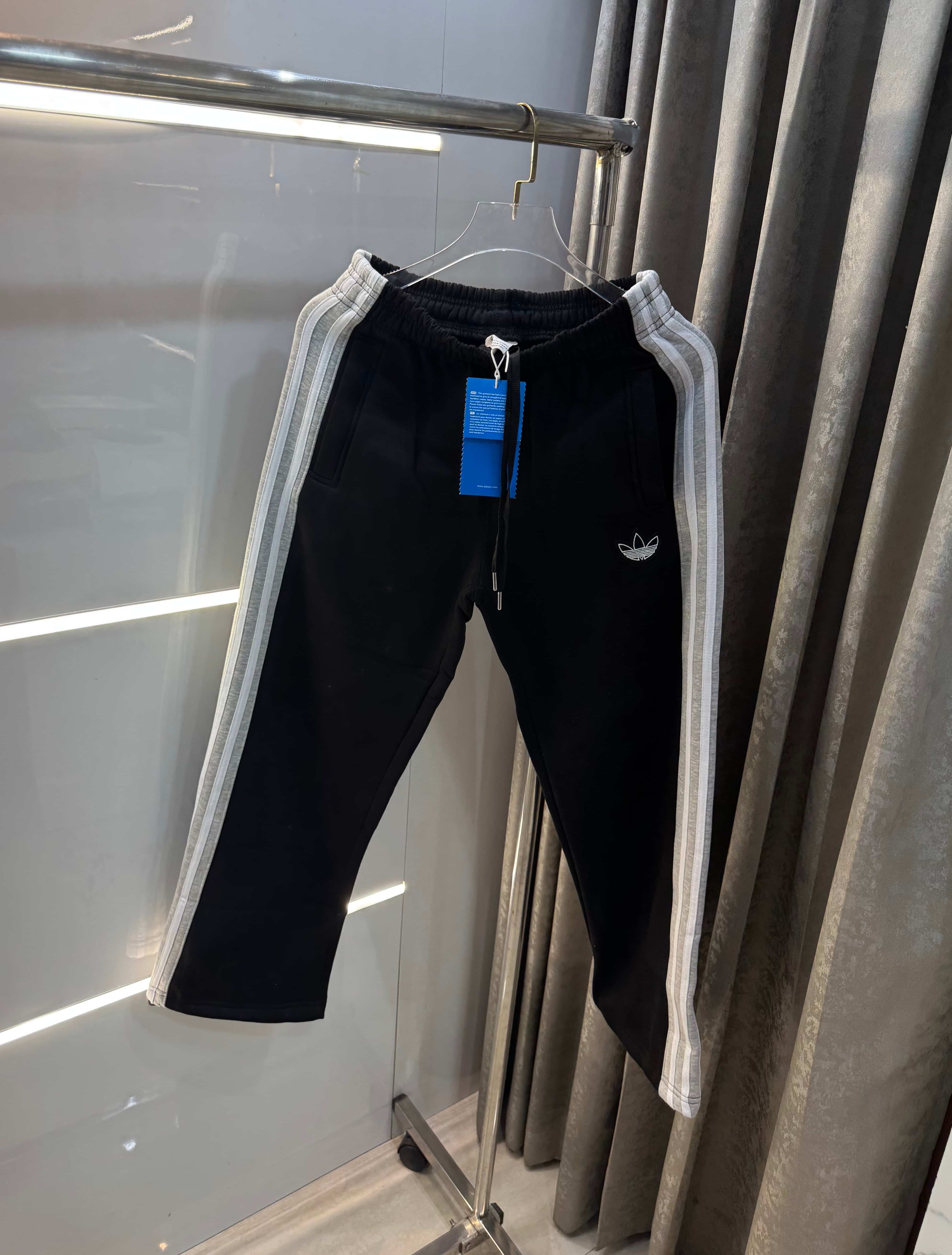 Adida s Black Embroidery Logo Imported TrackPant