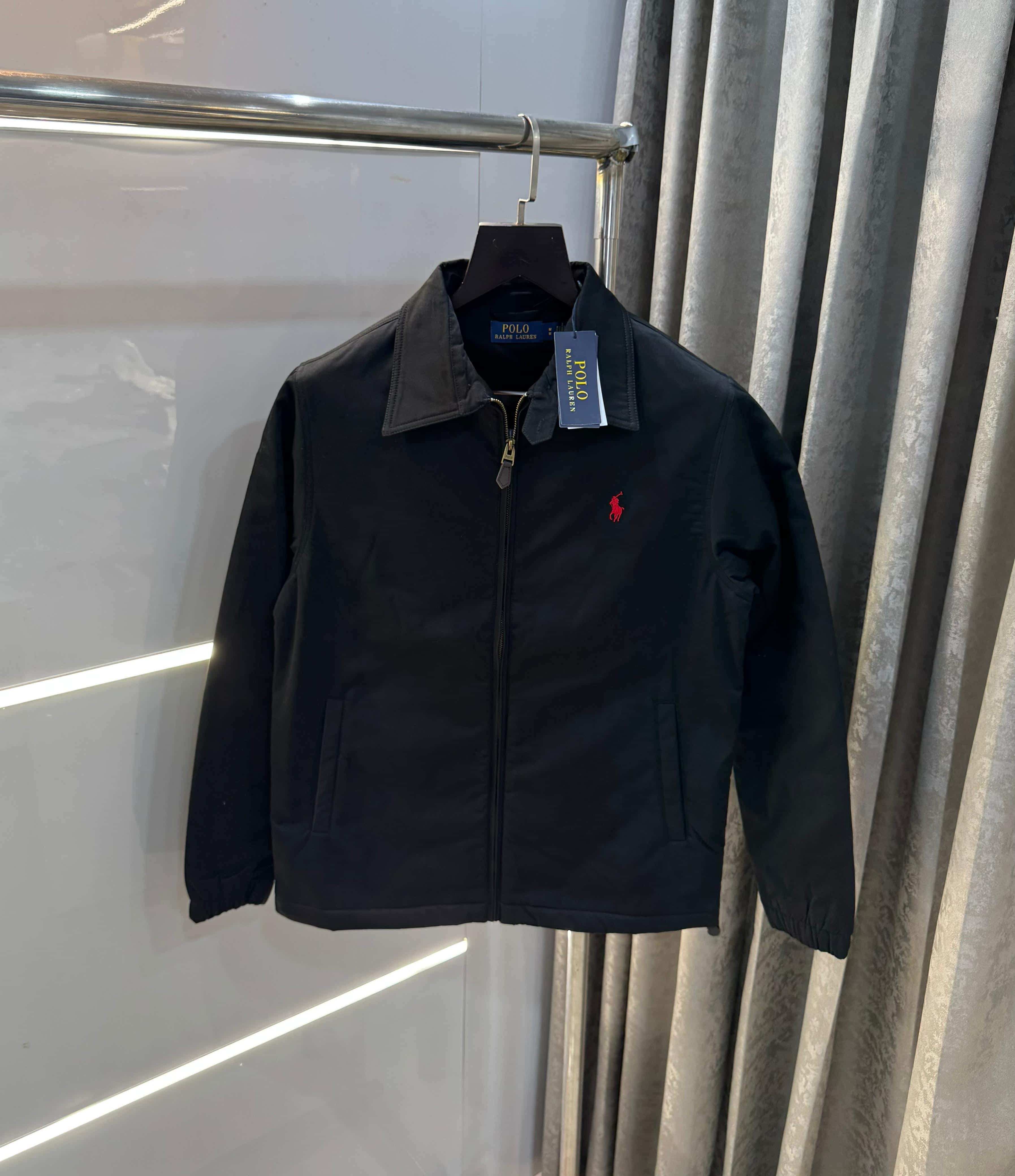 Ralph  Lauren Black Embroidery Logo Imported Bomber Jacket Secondary image