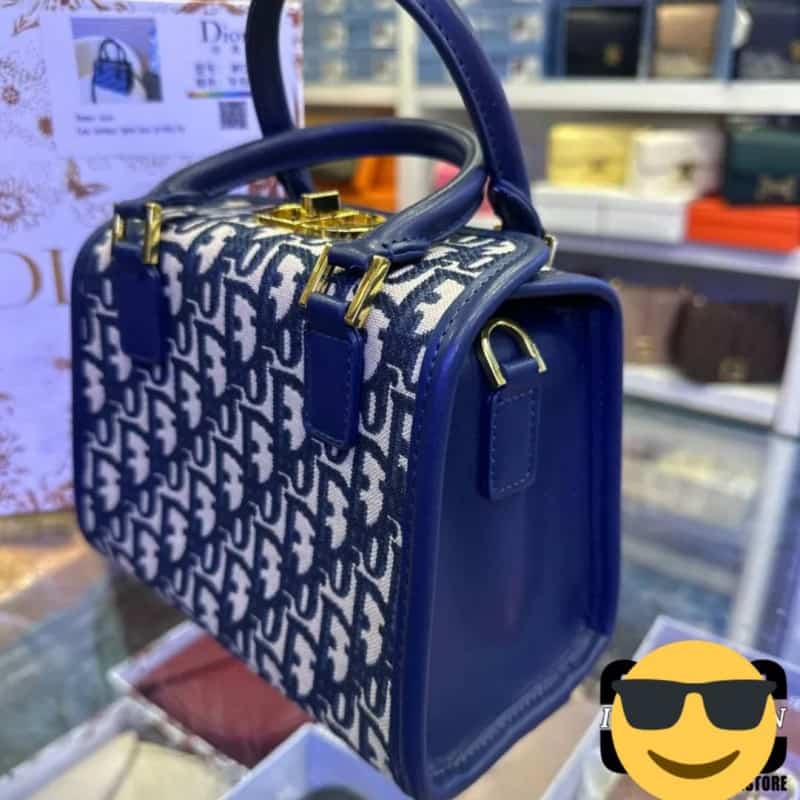 DIOR_Small_Boston_Bag_Blue_with_Brand_Box_690 Secondary image