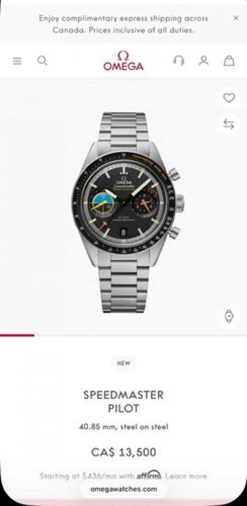 Omega Speedmaster Pilot Edition Fli