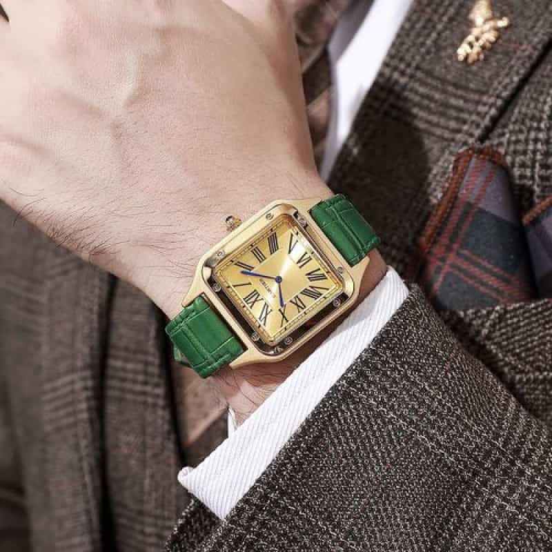 CARTIER SANTOS DUMONT GREEN STRAP A