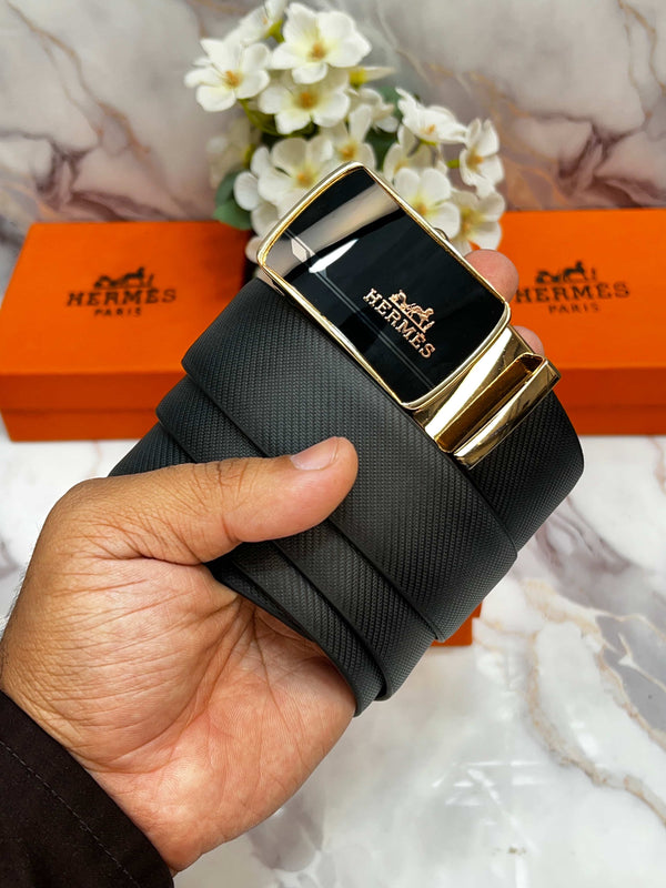 hER..MES PREMIUM QUALITY IMPORTED REVERSIBLE BELT WITH OG BO_x H-401