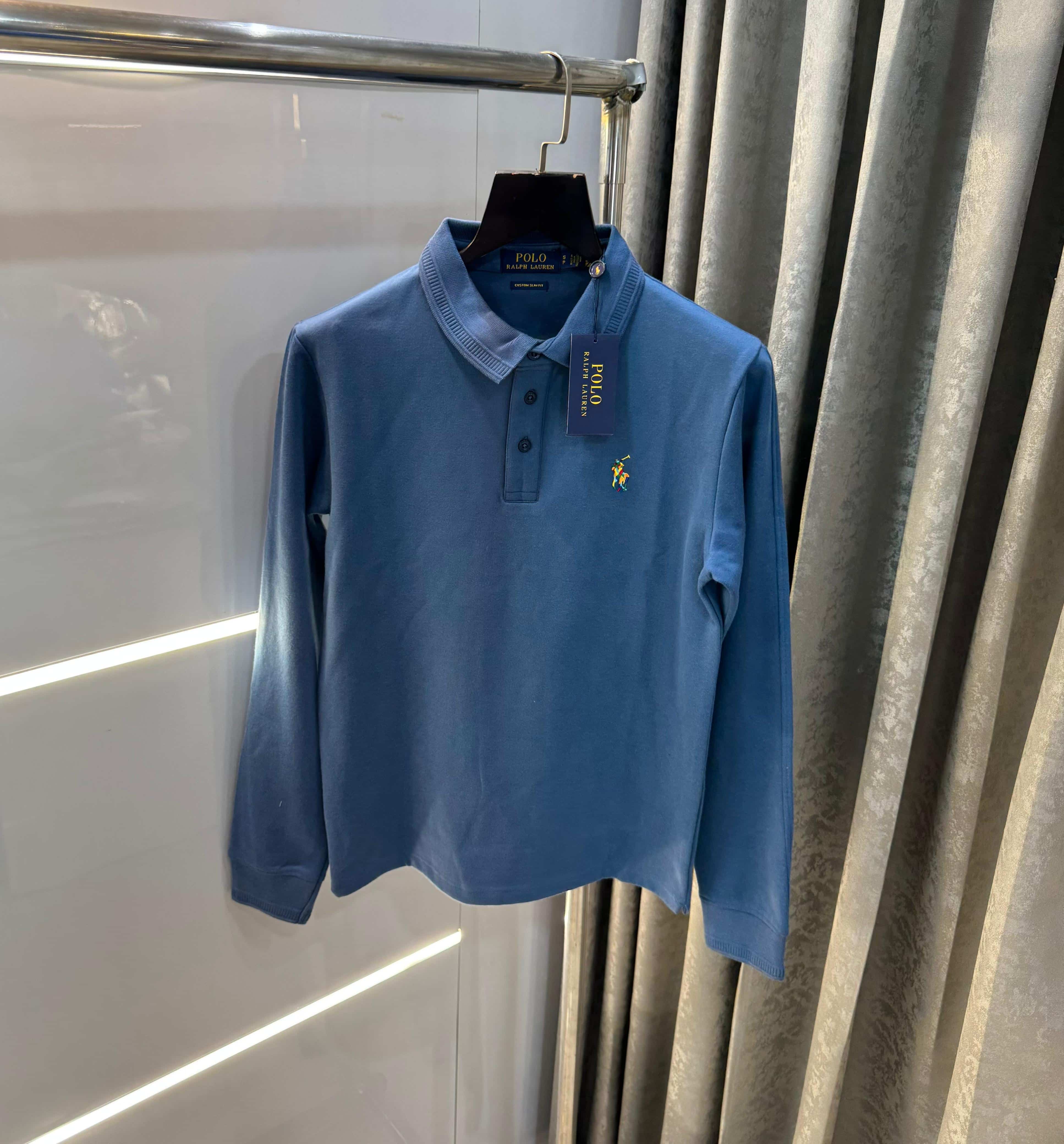 Ralp h lauren Blue  Embroidery Logo Premium Full Sleeve Polo T-Shirt Secondary image