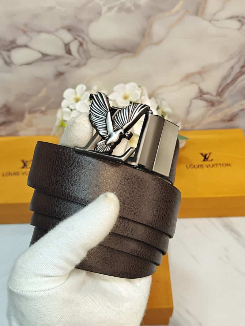 LV l0·UIS VUiTT0N EAGLE PREMIUM QUALITY REVERSEABLE BELT WITH OG BOX LV-307 Secondary image