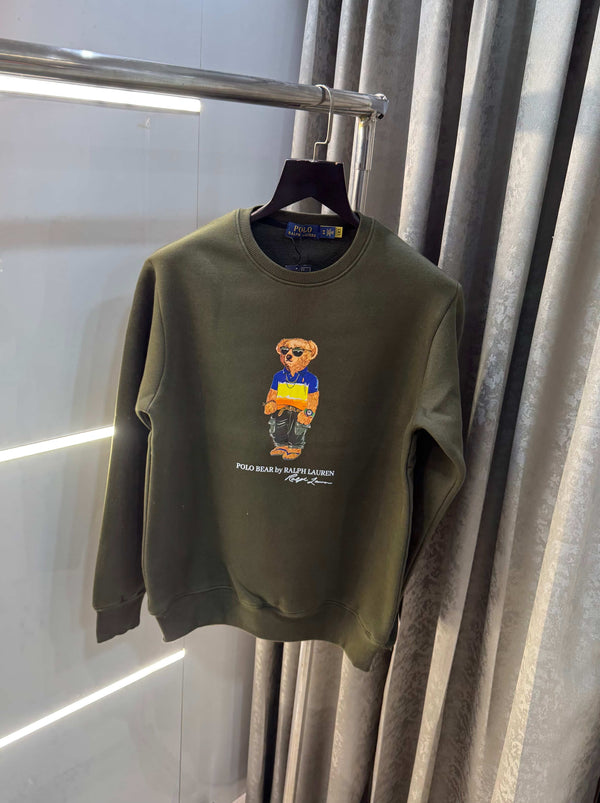 Ralp h  Lauren Olive Teddy Edition Imported Sweatshirt