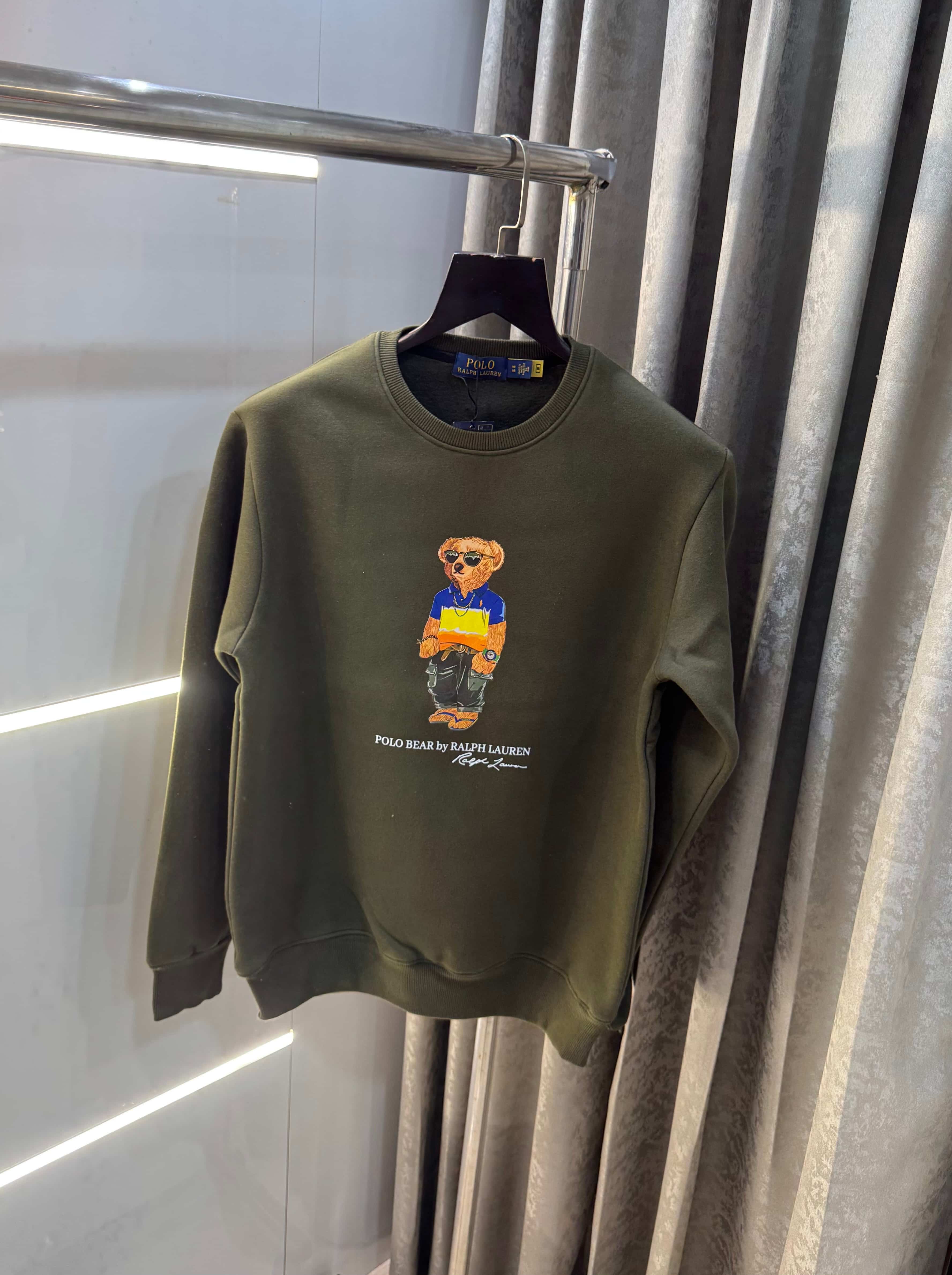 Ralp h  Lauren Olive Teddy Edition Imported Sweatshirt Secondary image