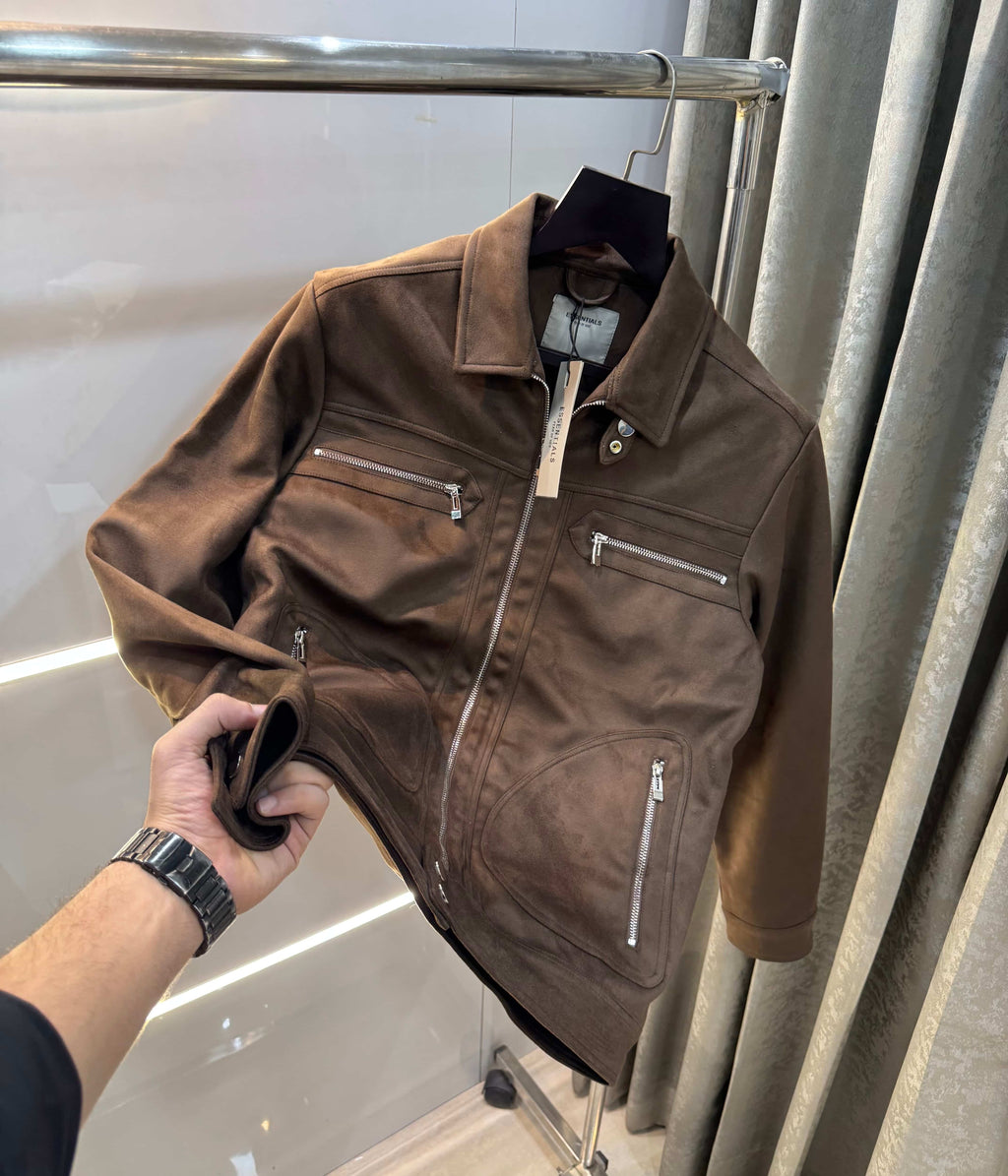 Essential fe4R. Of g-oD.. Dark Brown Imported Bomber Jacket