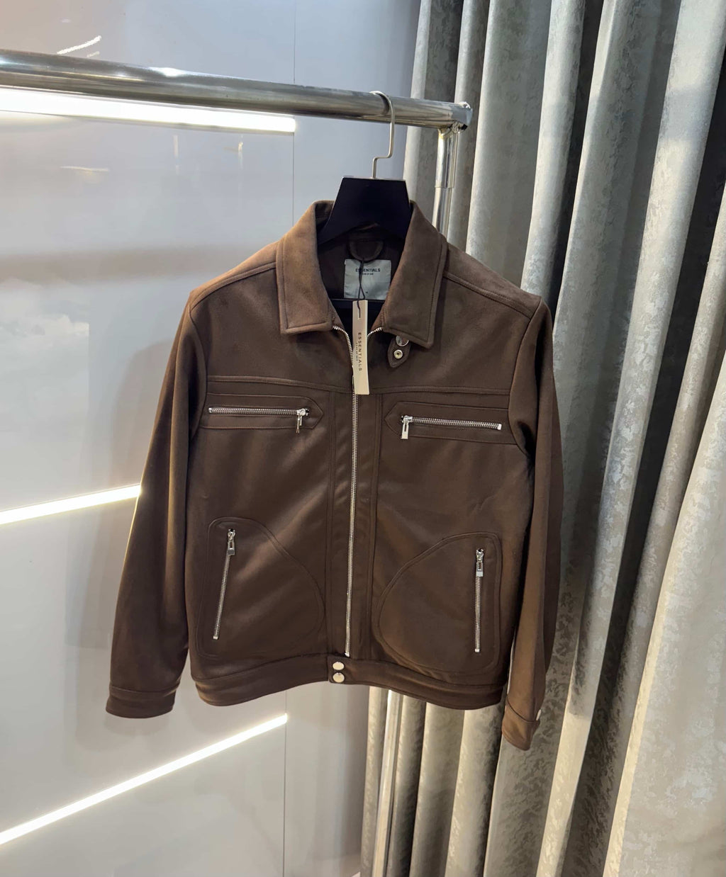 Essentia l feaR. Of God Dark Brown Imported Bomber Jacket
