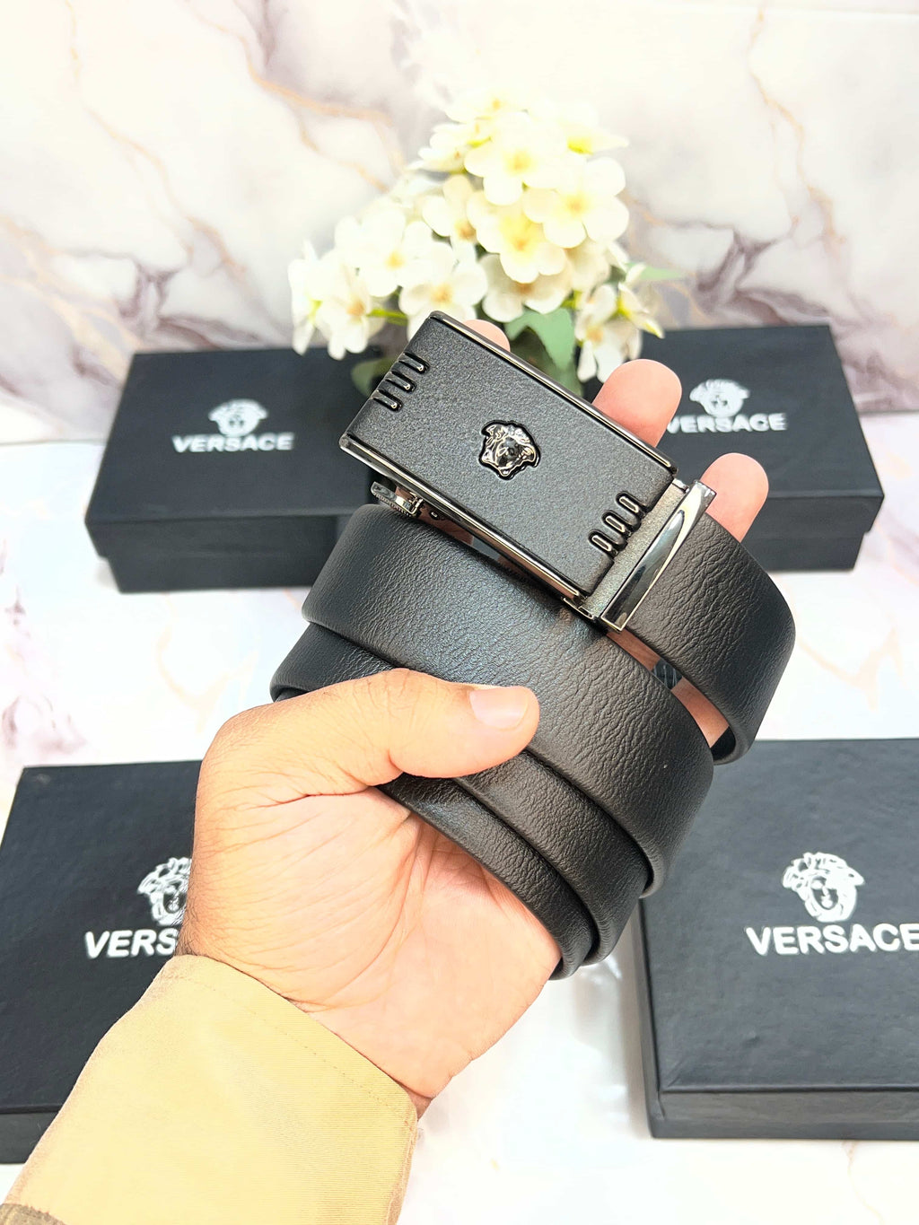 VR VERSACE PREMIUM QUALITY IMPORTED AUTOLOCK BELT WITH OG BOX VR-001