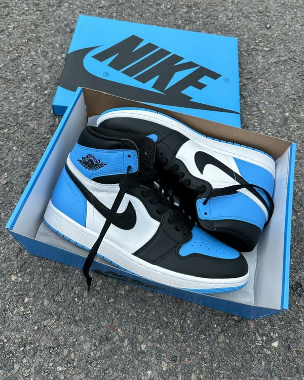 Nike Air Jordan Retro 1 High UNC TOE SEMI UA WITH OG BOX