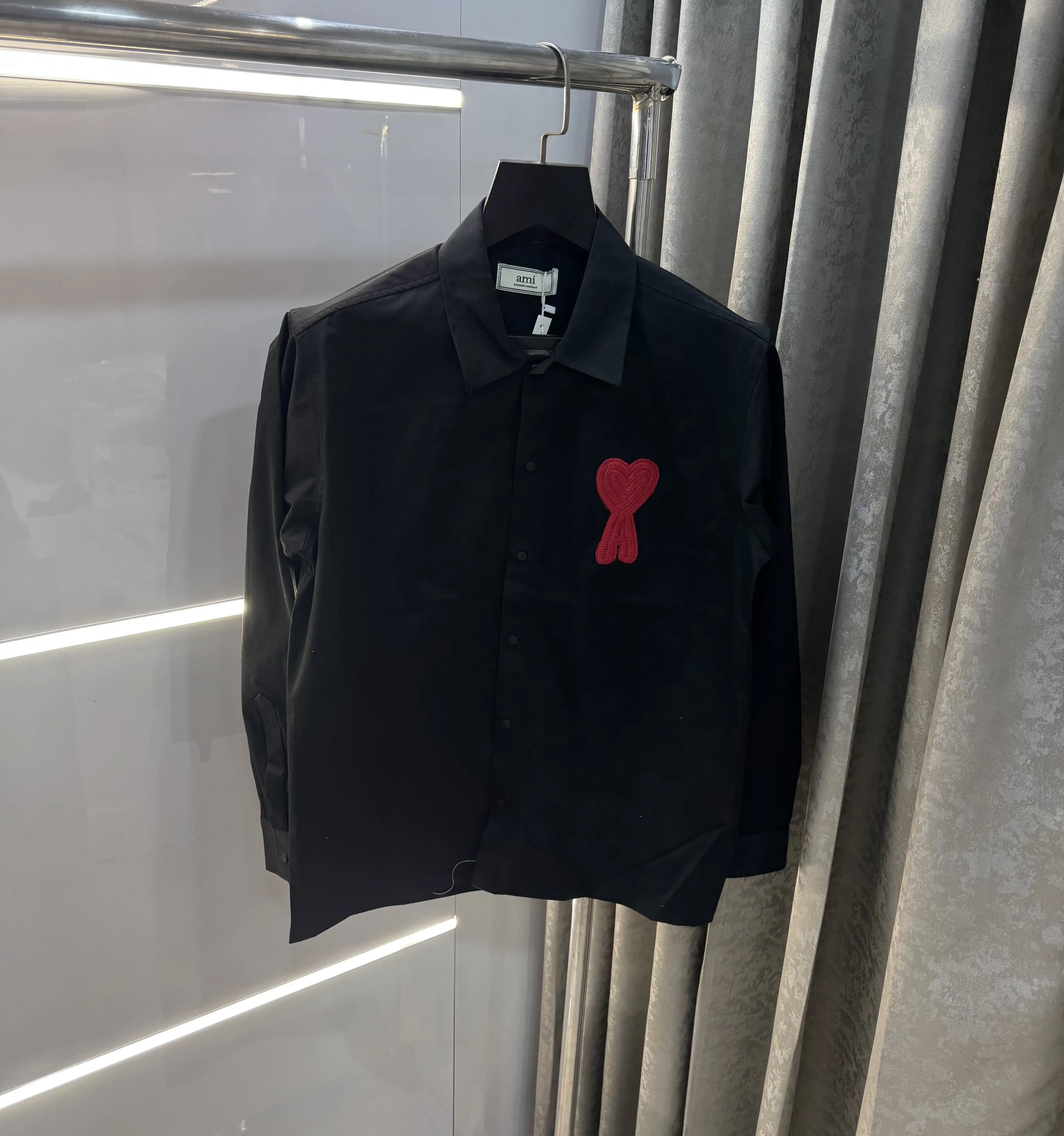 Ami Paris Black Embroidery Logo Imported Shirt Secondary image