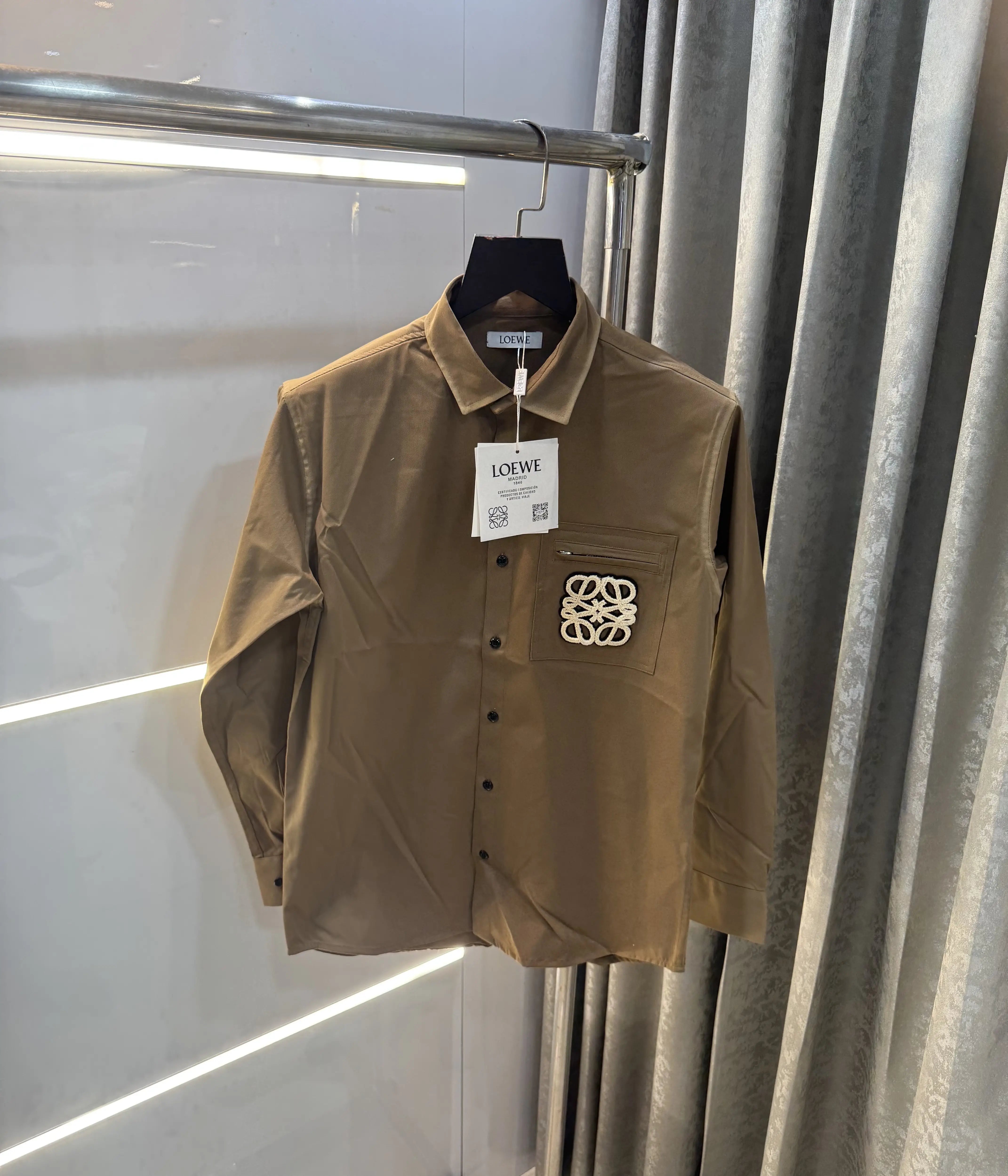 LOEWE Brown Embroidery Logo Imported Shirt Secondary image