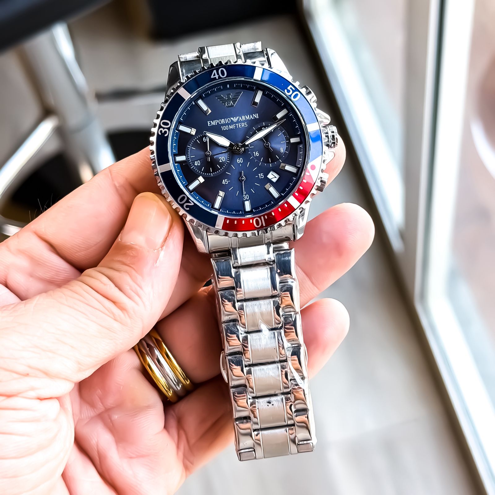 ARMANI_CRONOGRAPH_SILVER-BLUE Secondary image