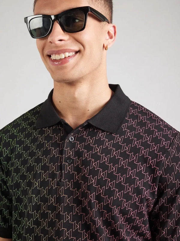 Karl Lagerfled Black Imported Polo T-Shirt