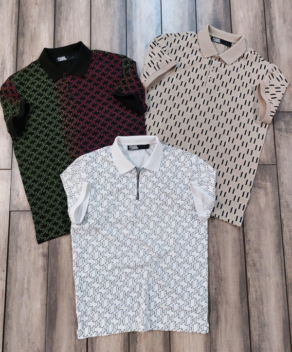 Karl Lagerfled Black Imported Polo T-Shirt